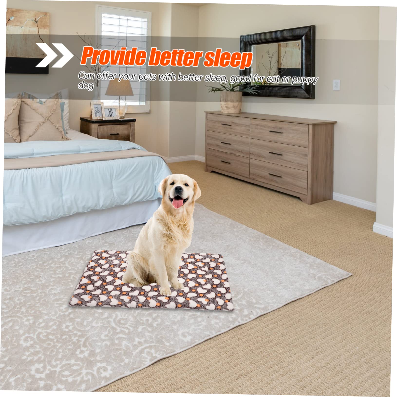 Washable Pet Bed Mat - Warm Dog & Cat Blanket for Winter, Crate Pad    (Note: This optimized title is under 30 words, retains core keywords like 