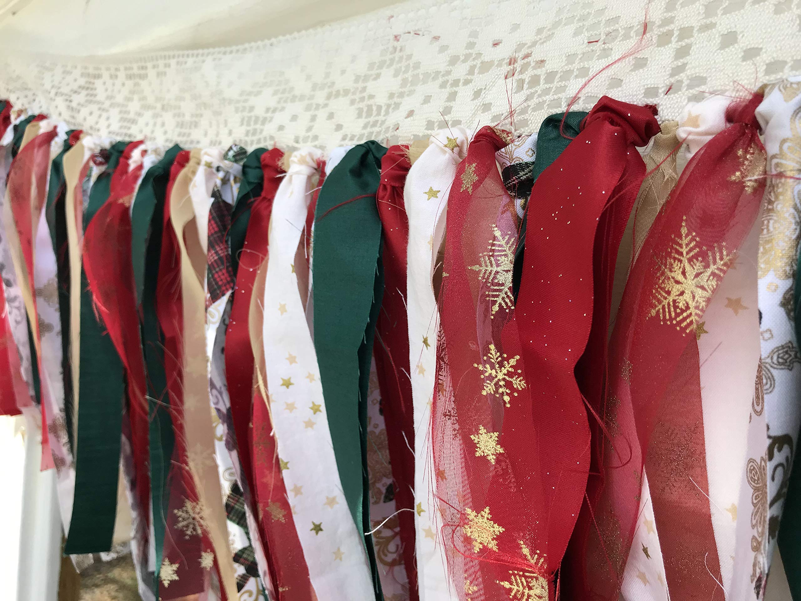 Christmas Fabric Banner Garland - Home Decor for Parties & Holidays
