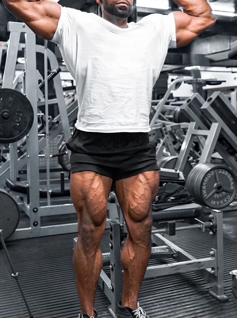 EVERWORTH Men's 5 Inch Inseam Workout Shorts - Quick Dry Athletic Gym Shorts for Bodybuilding, Running & Training - Lightweight Breathable Casual Sports Shorts for Gym, Jogging & Outdoor Activities