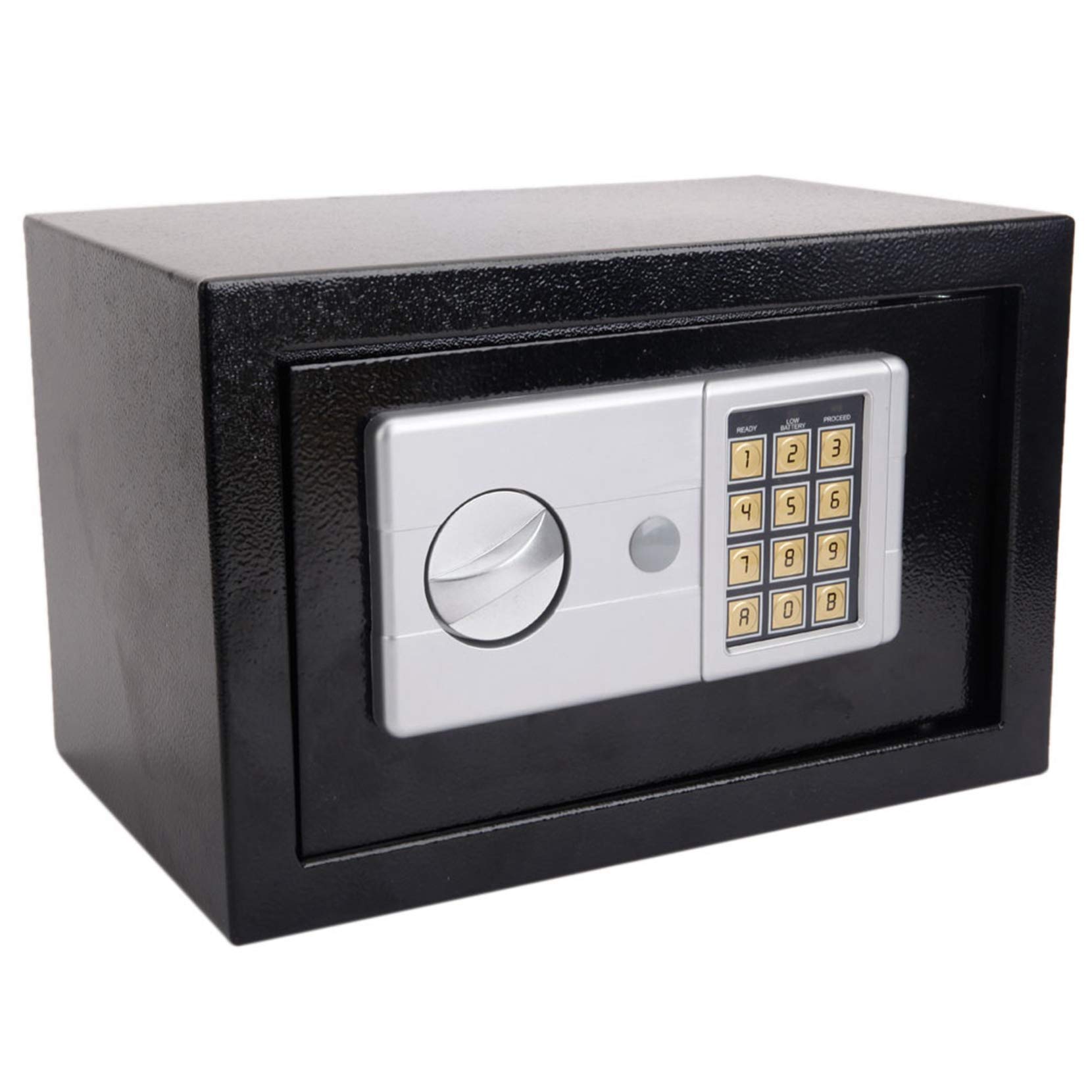 Autokola Fulllove Mini Wallin Style Electronic Code Metal Steel Safe Box - Black Security Safe for Home, Office, Hotel & Business - Perfect for Jewelry, Gun, Cash & Valuables Storage - Compact & Secure Money Safe for Everyday Use