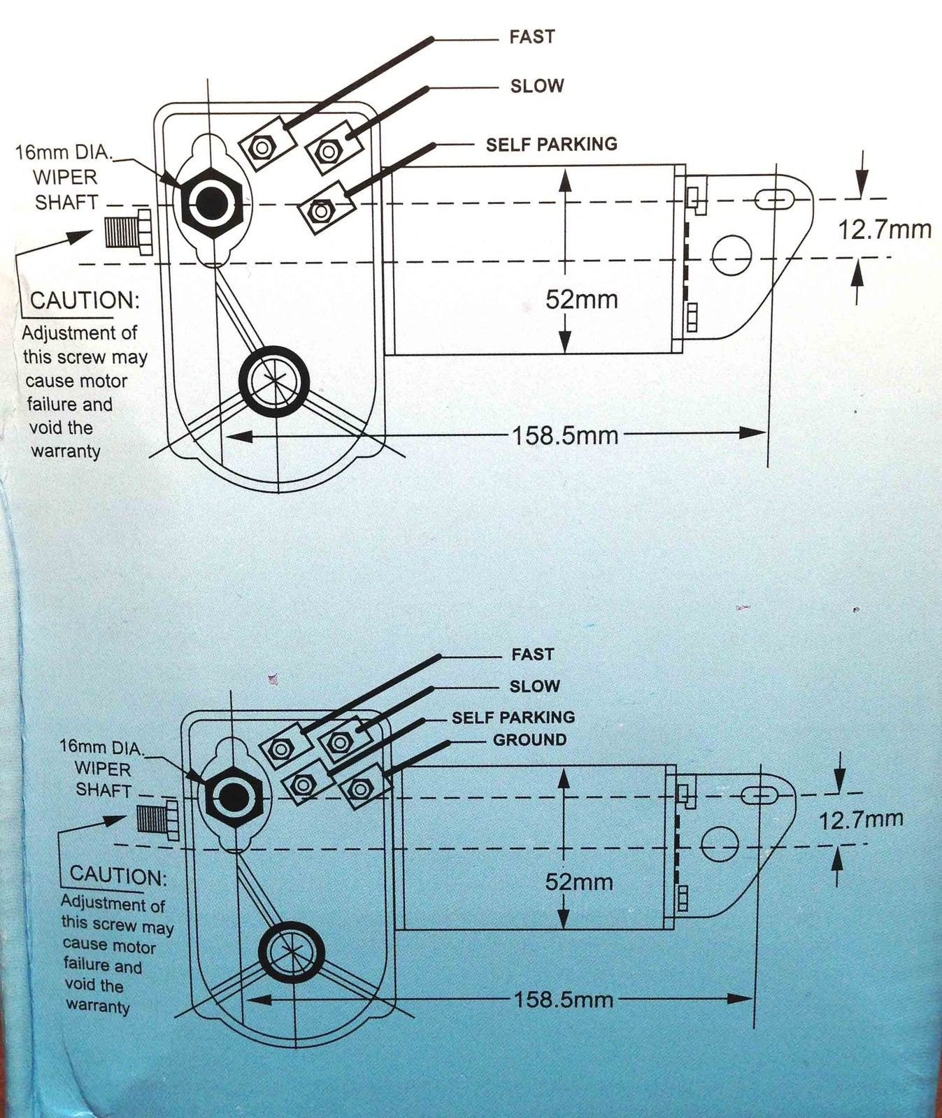 Heavy Duty Marine Boat Wiper Motor - 80 Degree Adjustable 2.5