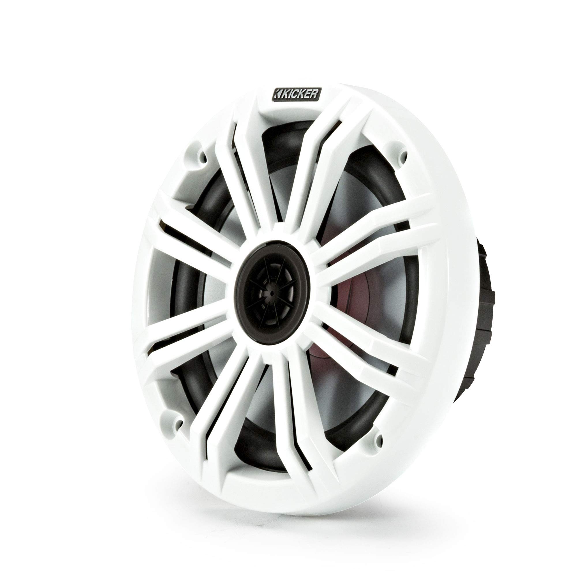KICKER 6.5 Inch White Marine Speakers (8 Pack) - 4 Pairs of High-Performance OEM Replacement Speakers for Boats, Yachts, and Outdoor Marine Audio Systems