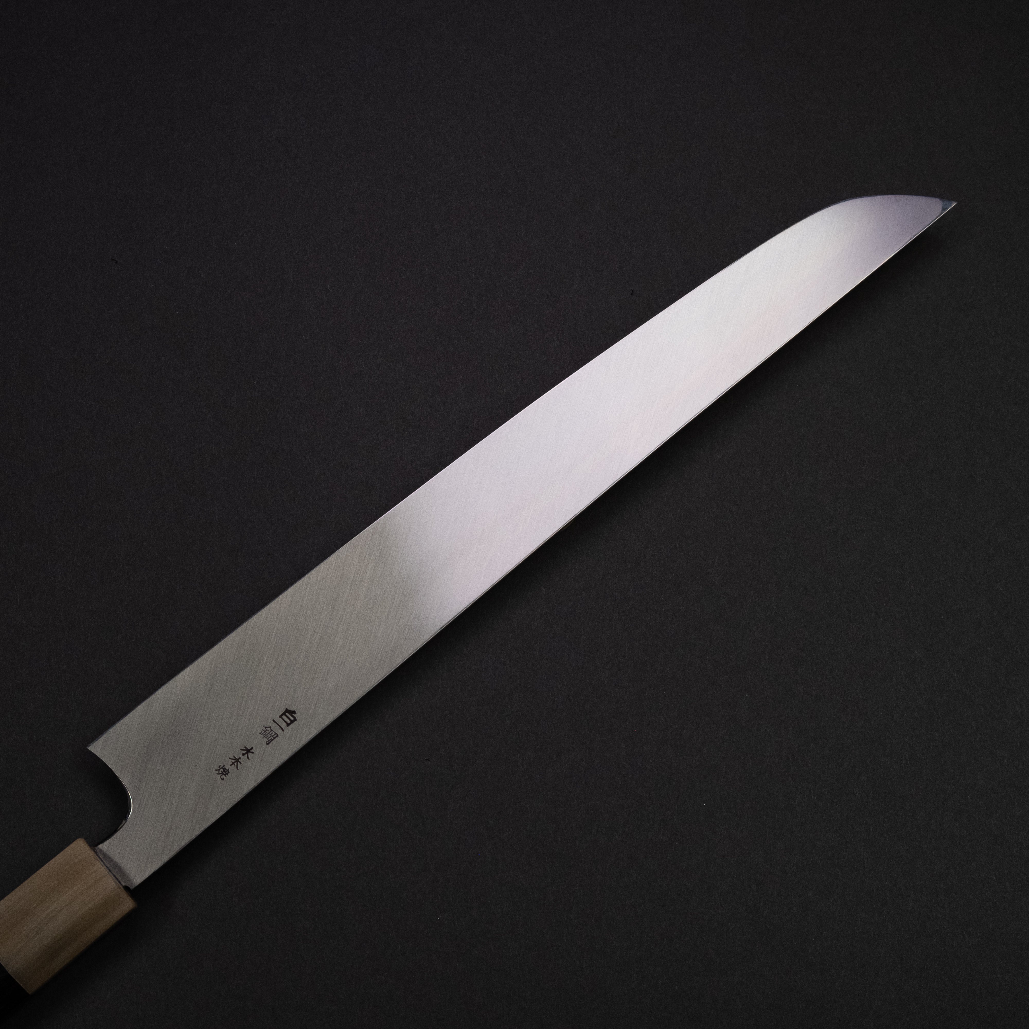 Hitohira Togashi White #1 Mizu Honyaki Yanagi Sakimaru 330mm Japanese Chef Knife with Taihei Ebony Handle & Saya - Perfect for Sushi, Sashimi and Precision Cutting