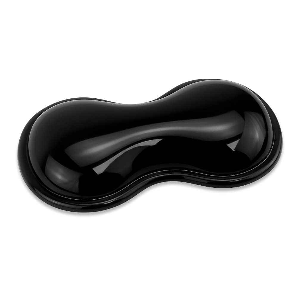 Arisase Black Ergonomic Gel Mouse Wrist Rest Pad - Soft Comfort Wrist Support Cushion for Pain Relief | Perfect for Office, School, Home Use with Laptop & Computer | Essential Desktop Accessory for Gamers & Typists