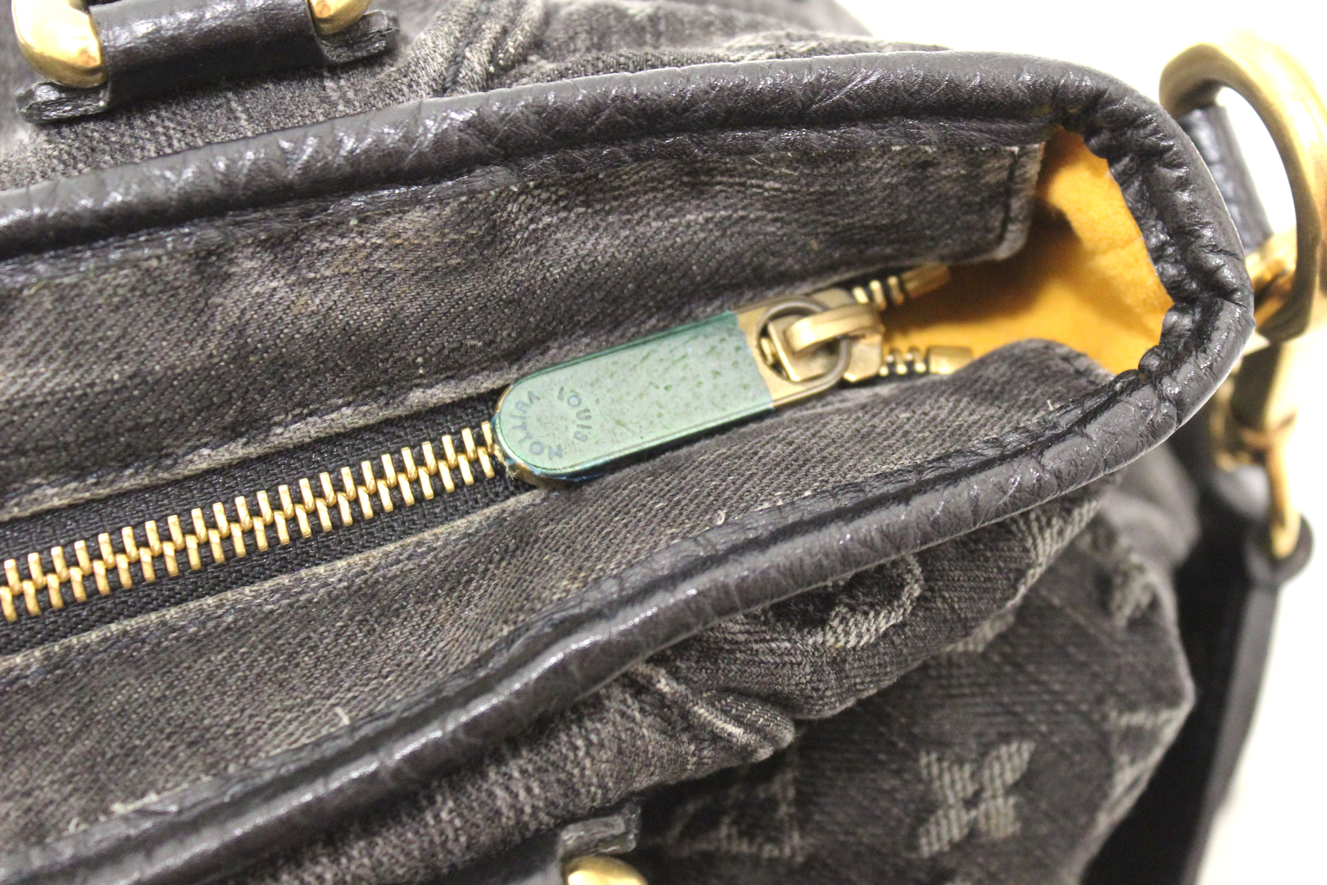 Authentic Louis Vuitton Black Monogram Denim Neo Cabby PM Shoulder Bag for Women - Luxury Designer Crossbody Purse for Work, Travel & Everyday Use