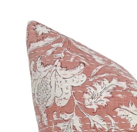Bali Block Print Pillow Cover - Handmade Cotton Cushion Case - Ready to Ship - Perfect for Boho Home Decor & Living Room Accents