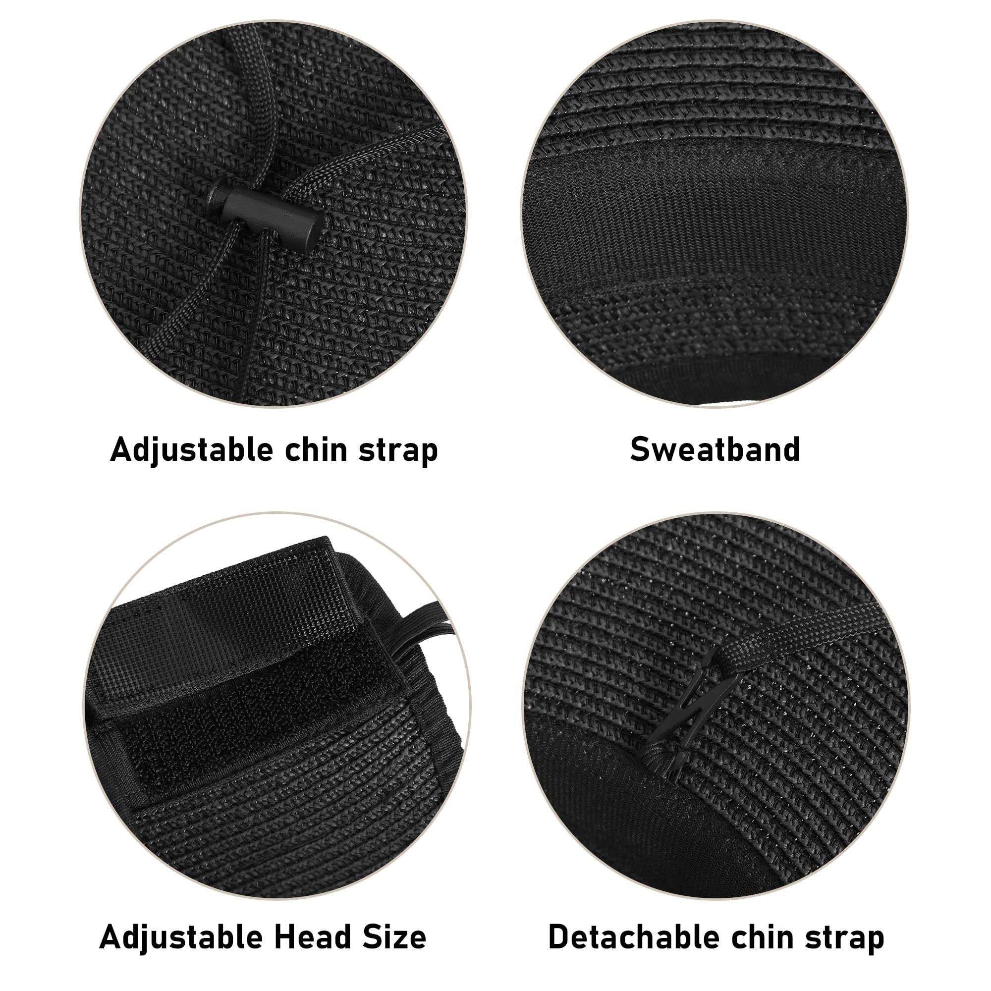 Women's Foldable Wide Brim Straw Sun Hat - UPF 50+ UV Protection Summer Beach Hat for Outdoor Activities, Travel & Vacations