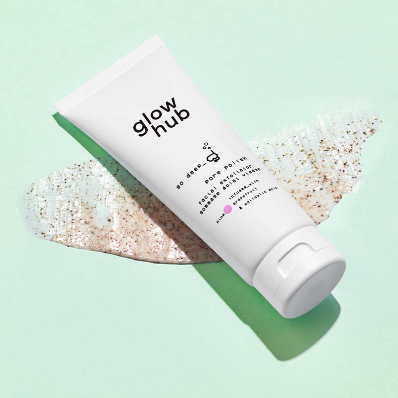 Glow Hub Pore Polish Facial Exfoliator - Deep Cleansing Scrub for Blackheads & Acne - Perfect for Daily Skincare Routine & Spa Night