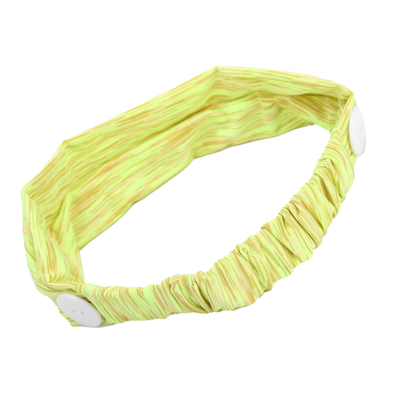 Soft Elastic Sweatband Headband - Absorbent, Wide Range of Use for Sports, Workouts, Parties, Weddings & Concerts (Fluorescent Green) - Perfect for Running, Yoga, Fitness & Outdoor Activities