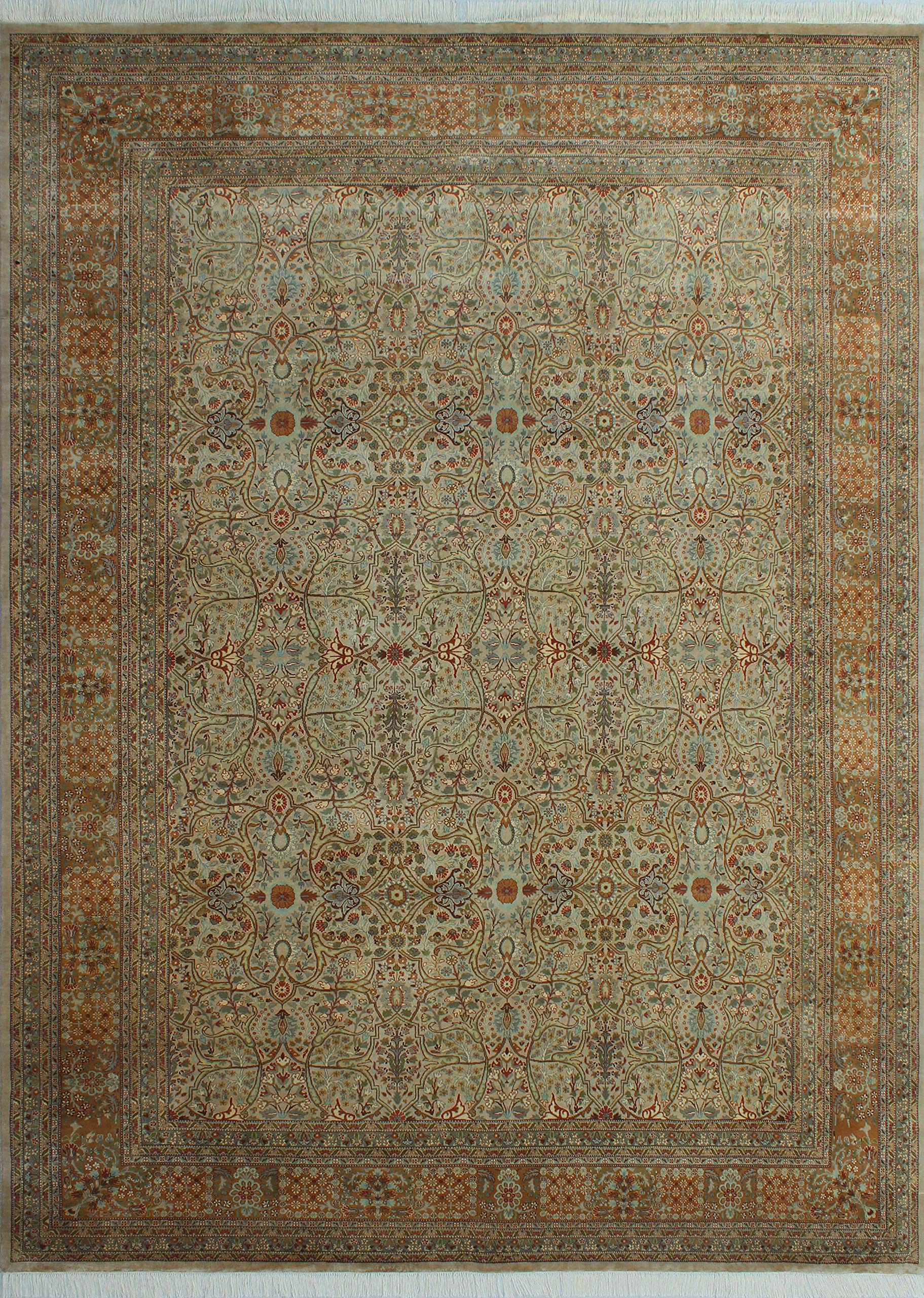 Premium Noori Rug Pak-Persian H2 Area Rug in Light Grey - Handmade Traditional Design for Living Room, Bedroom & Office Decor