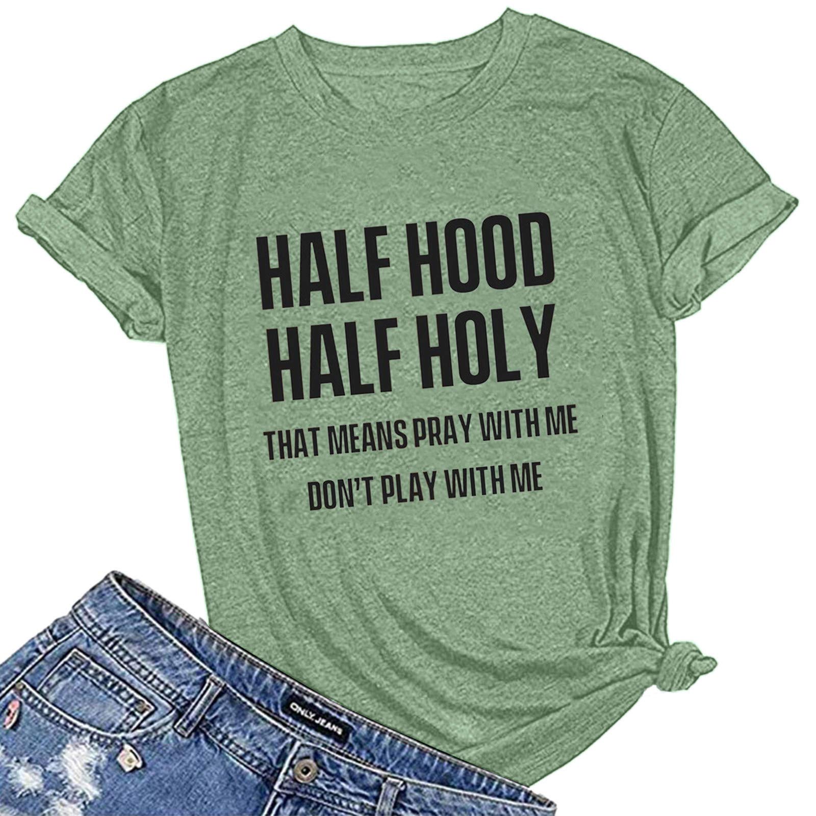 Women's Casual Short Sleeve Graphic Tee - AODONG Letter Print Loose Fit T-Shirt & Tunic Blouse | Perfect for Everyday Wear, Weekend Outings & Summer Fashion