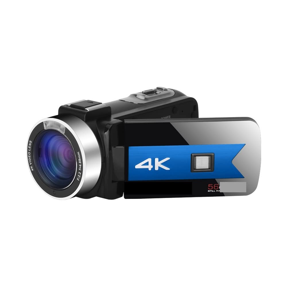 AUBEST 4K Night Vision Digital Video Camera with 32GB SD Card - Infrared Webcam for Live Streaming, Vlogging & Photography - Perfect for YouTube, TikTok & Remote Recording (Blue)