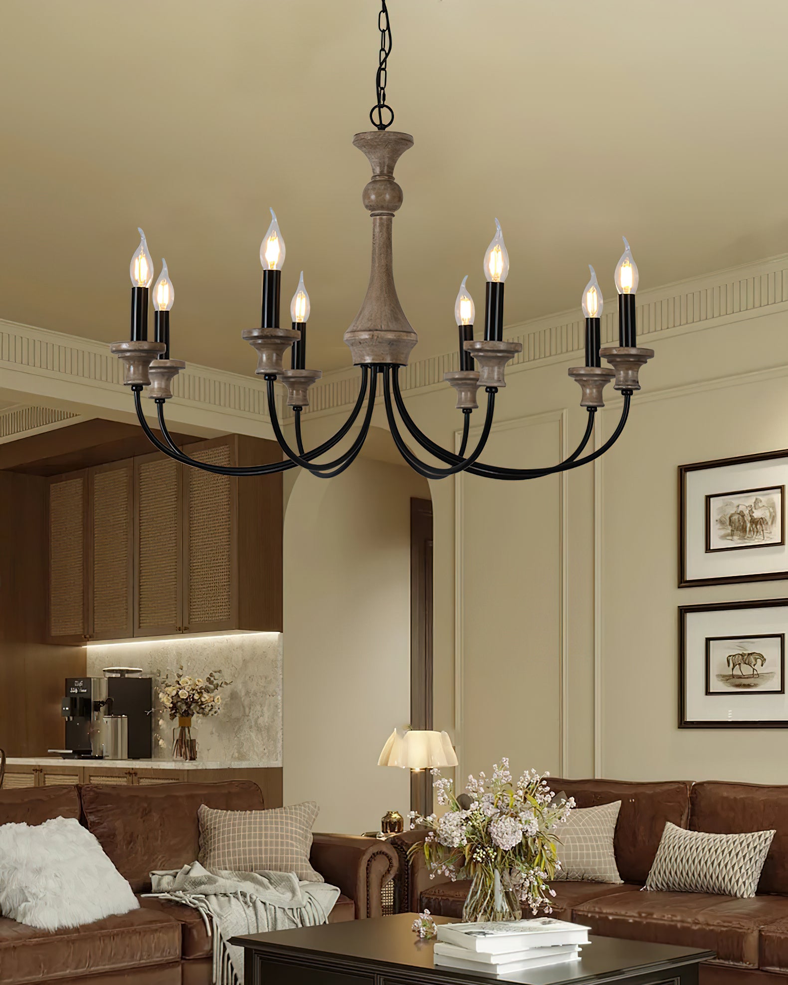 Edvivi Crystal Chandelier - Elegant Modern Ceiling Light Fixture for Dining Room, Living Room, Bedroom | Dimmable LED Lighting for Home Decor & Wedding Events