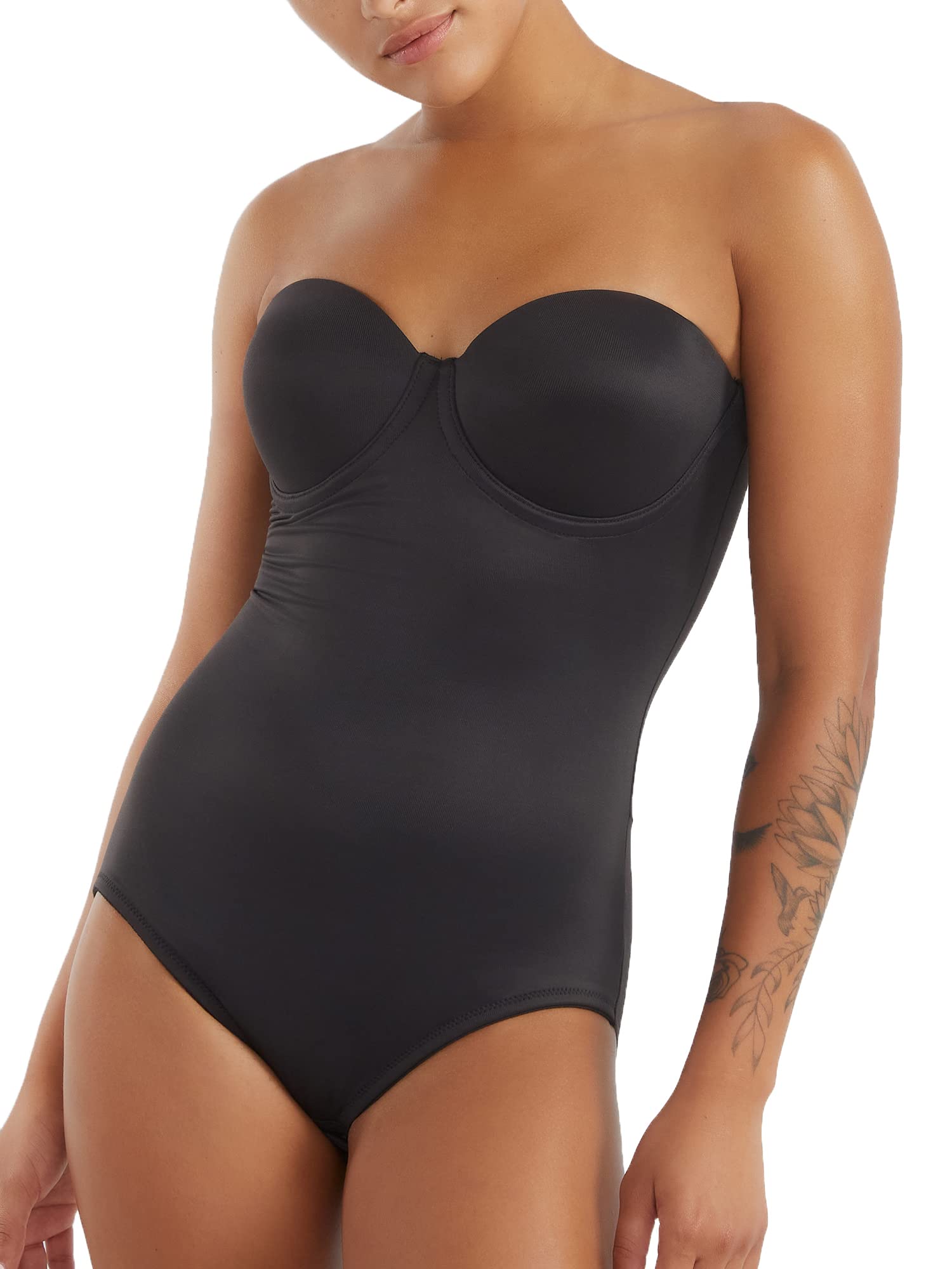 Extra Firm Control Convertible Bodysuit for Women - Seamless Shapewear, Black, 38C - Perfect for Tummy Control, Bridal & Special Occasions