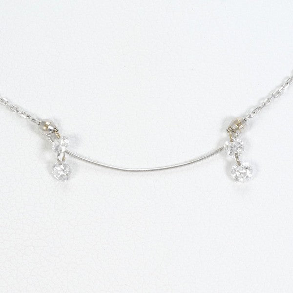 18K White Gold Diamond Necklace for Women - Elegant Pendant Jewelry Gift for Anniversary, Wedding & Special Occasions