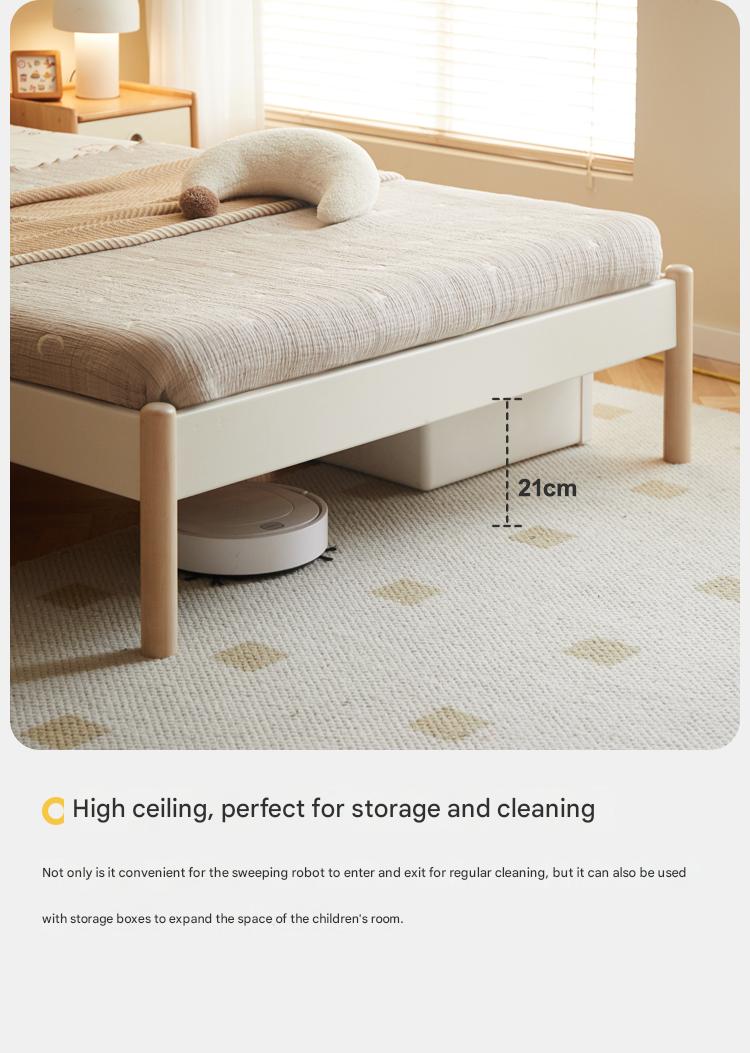 Solid Wood Poplar Kids Bed for Boys & Girls - Durable & Safe Children's Bedroom Furniture for Toddler to Teen Years