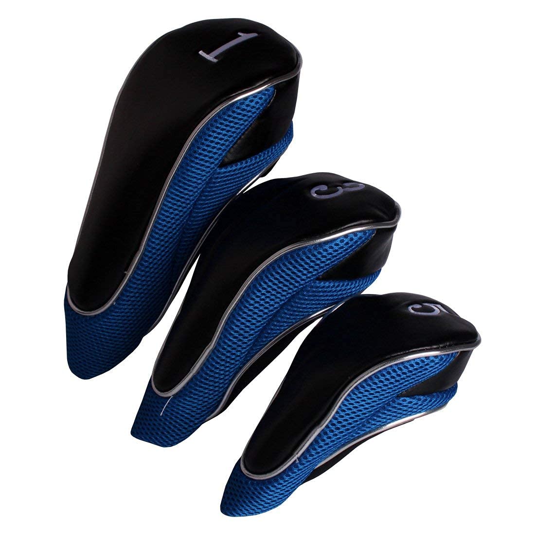 Andux 4-Piece Hybrid Golf Club Head Covers + 3-Piece Driver Wood Head Covers Set - Premium Protection for Golf Clubs - Perfect for Golfers, Driving Range Practice, and Club Storage