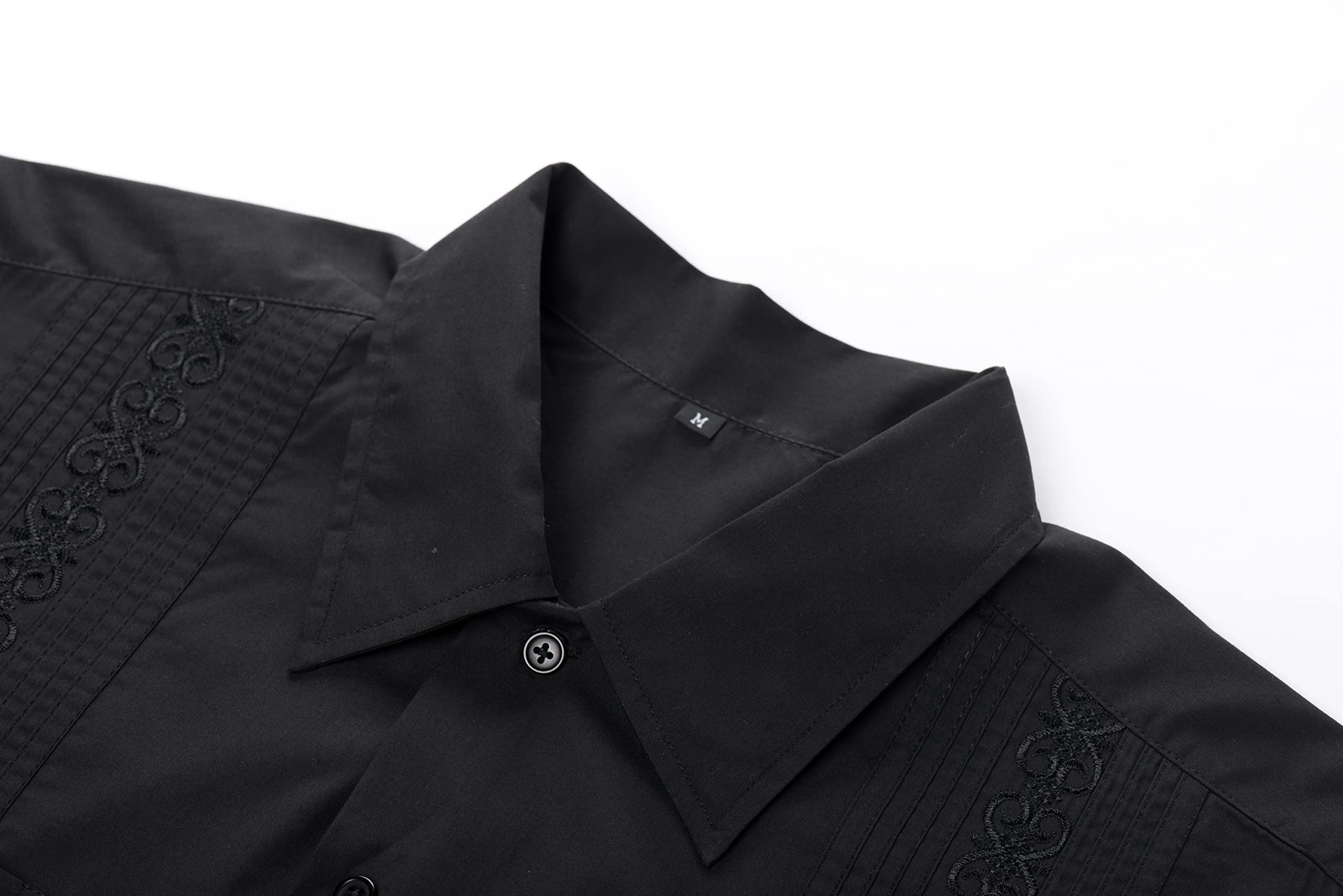 Premium Men's Guayabera Shirts - Cuban Style Long Sleeve Mexican Shirts for Casual Wear & Summer Vacations - Perfect for Beach Weddings, Tropical Parties & Resort Wear