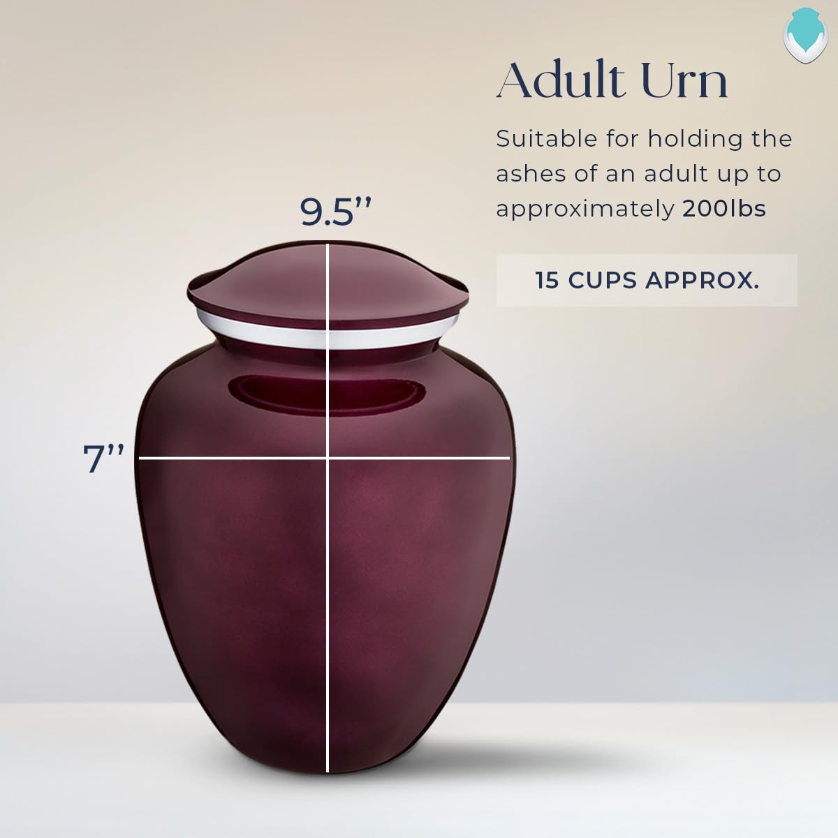 Personalized Golf Cremation Urns for Ashes - Large Cherry Purple Funeral Urn for Men & Women with Double-Sided Engraving (Holds 200 lbs) - Memorial Keepsake for Golf Lovers, Perfect for Home Display or Burial Ceremony