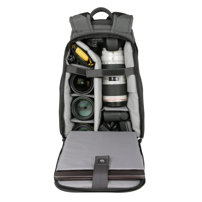 VEO R44 Black DSLR Camera Backpack with USB Charging Port & Rear Access - Perfect for Photography, Travel & Outdoor Adventures