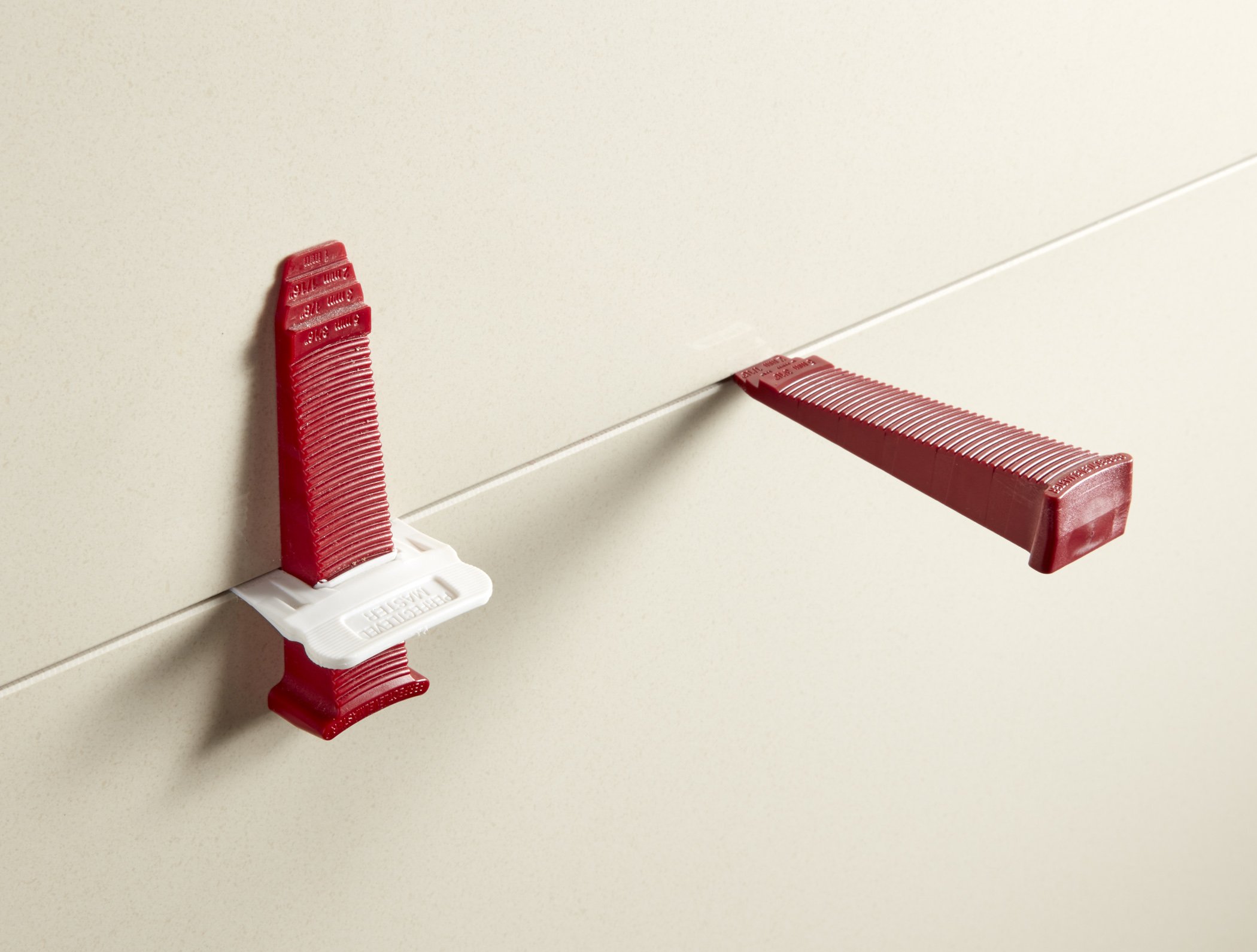 T-Lock 100 Red Wedges - Professional Anti-Lippage Tile Leveling System for Perfect Floors | Tile Installation Tools for Bathroom, Kitchen & Shower Renovation | Compatible with T-Lock Clips (Sold Separately)