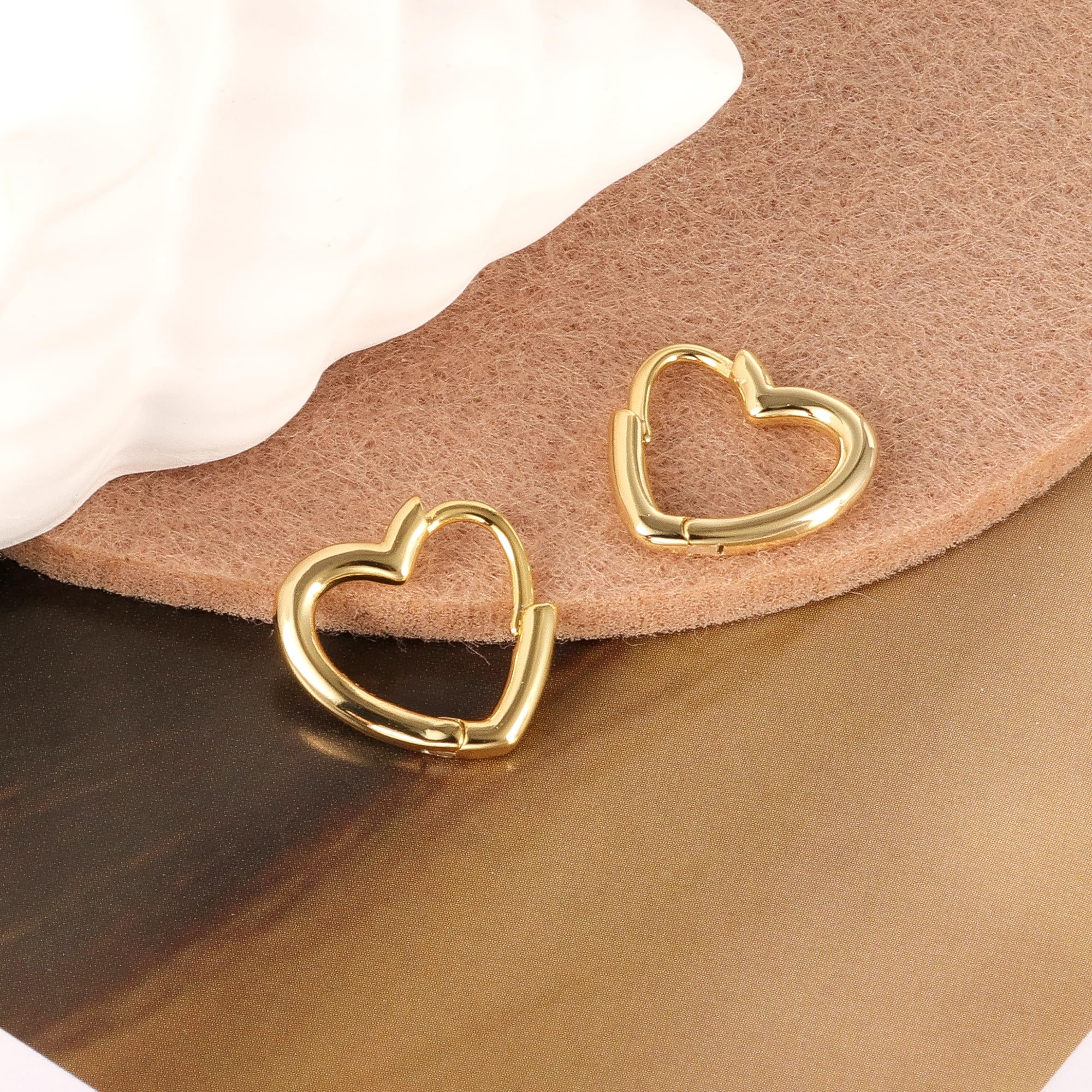 925 Sterling Silver Heart Hoop Earrings for Women & Girls - Hypoallergenic Small Heart Shaped Huggie Hoop Earrings - Cartilage Earrings for Daily Wear, Jewelry Gifts & Special Occasions