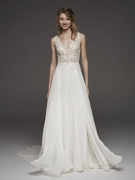 Atelier Pronovias Huguet Wedding Dress - Size 8 | Elegant Bridal Gown for Church Ceremony & Reception