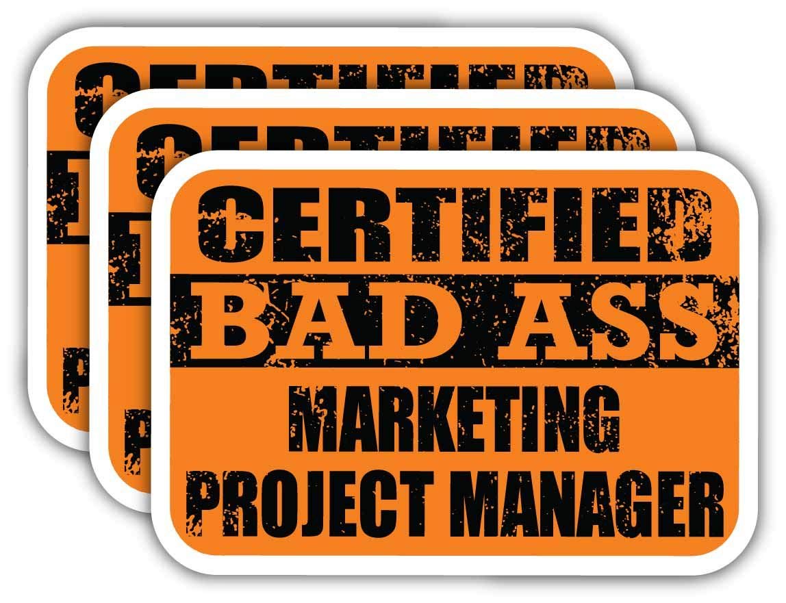 Certified Marketing Manager Stickers - Funny Job Gift for Laptops & Cars