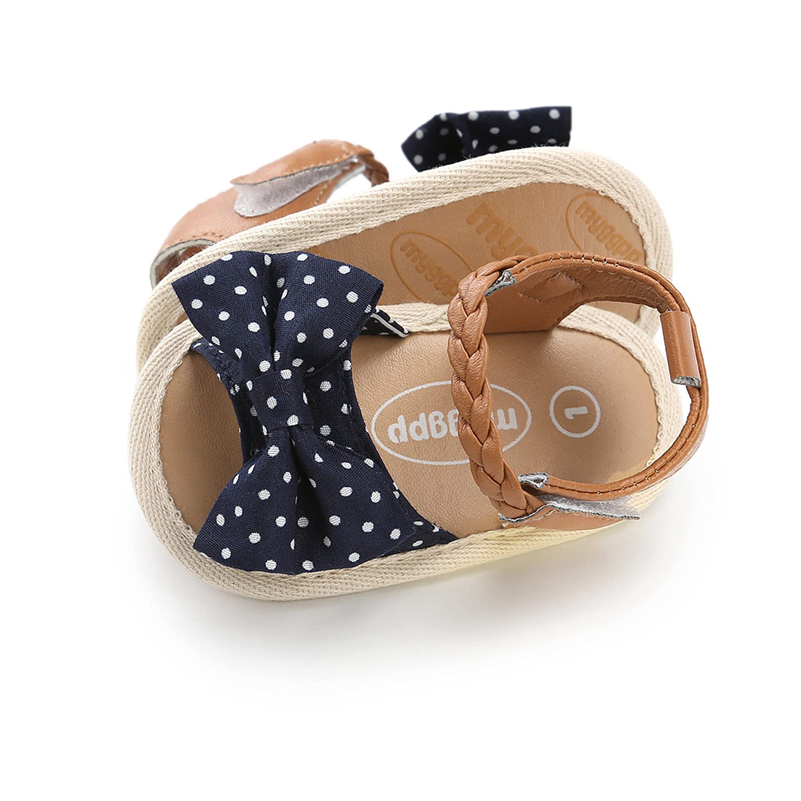 Non-Slip Baby Girl Sandals - Soft Bow Flat Shoes for Walking & Play