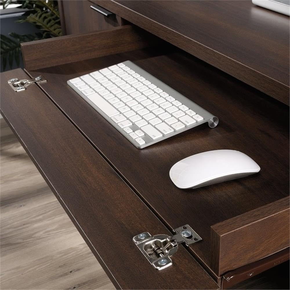 Home Office 2-Piece Set - Computer Desk with Wooden Storage Credenza for Small Spaces | Modern Workstation for Home Office, Study Room & Dormitory
