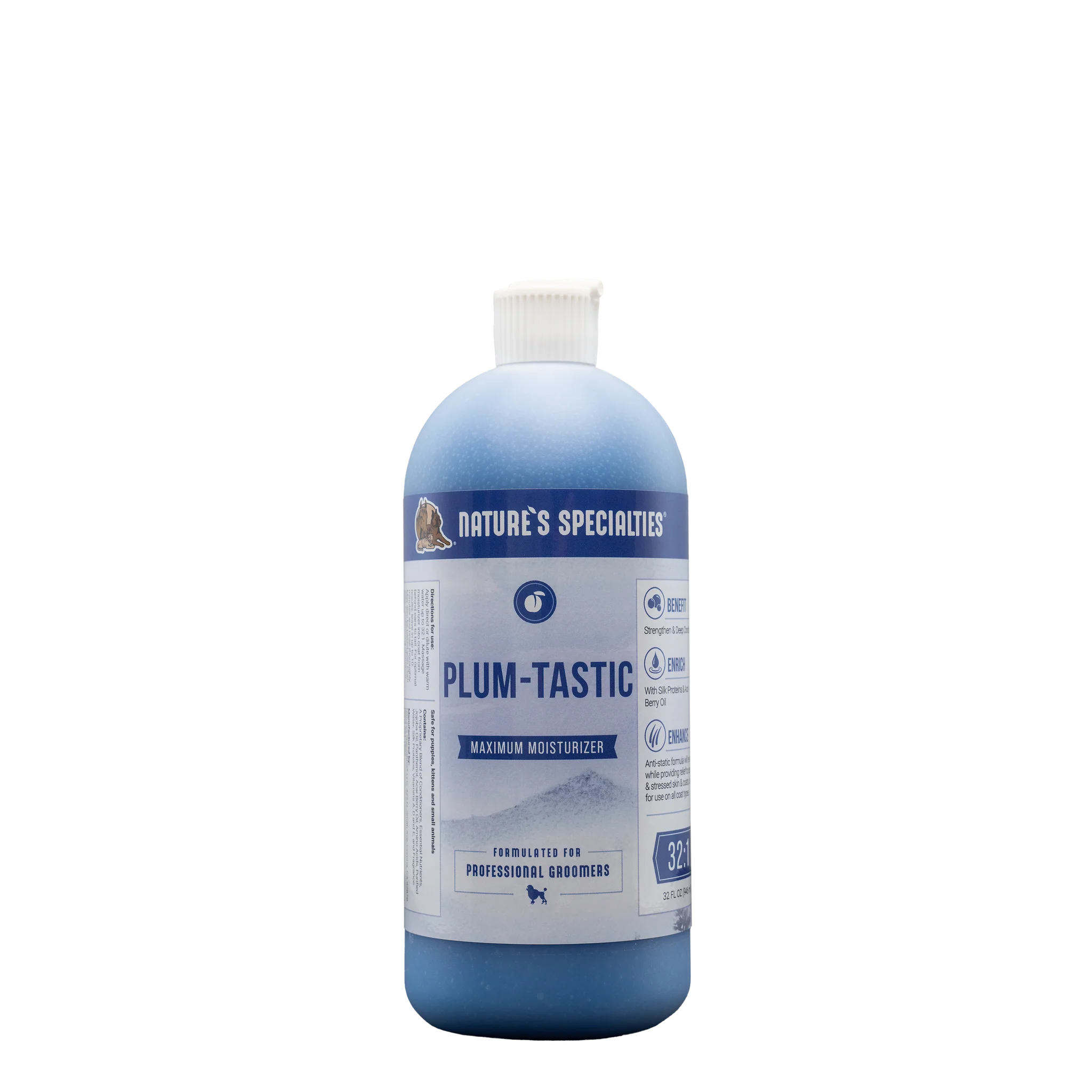 Nature's Specialties Plum Tastic® Maximum Moisturizing Conditioner for Dogs & Cats - Deep Hydration for Dry Skin & Coat, Perfect for Grooming & After Bath Care