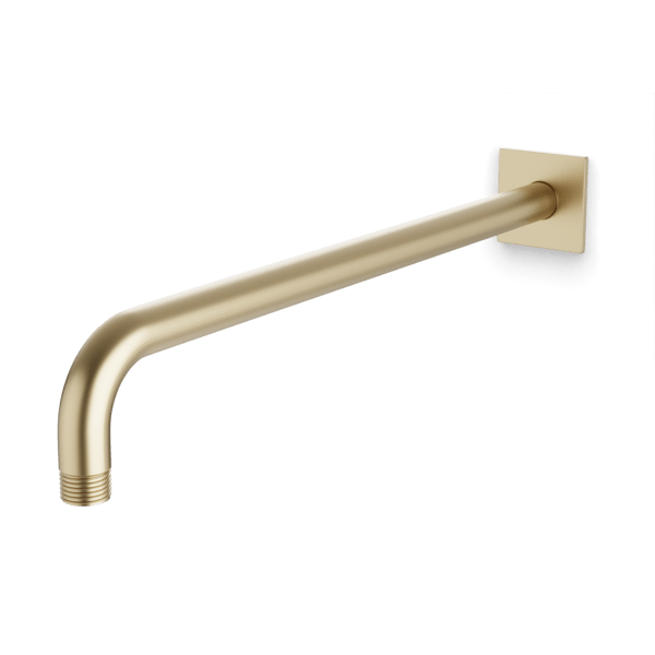Square & Round Wall Mounted Shower Arm - Adjustable Shower Head Bracket for Bathroom, Spa & RV Use - Chrome Finish Plumbing Fixture for Modern & Traditional Showers