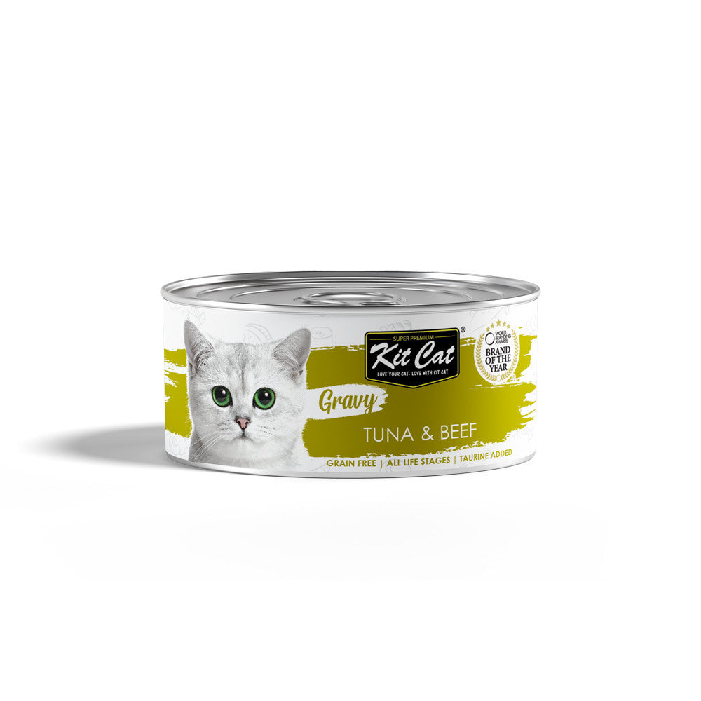 Kit Cat Gravy Wet Cat Food - 70g Can - Delicious & Nutritious Meal for Adult Cats - Perfect for Indoor & Outdoor Cats - High Protein & Taurine for Healthy Growth