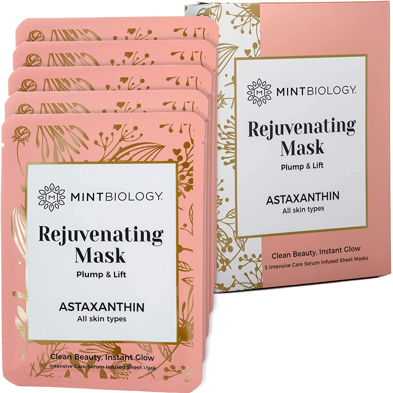 **AGELESS Advanced Nutrient Locking Korean Sheet Mask with Astaxanthin & Collagen – Hydrating, Anti-Aging Face Mask for Women – Nourish, Hydrate & Reduce Wrinkles – Cruelty-Free Skincare – Perfect for Daily Use, Spa Nights & Travel**