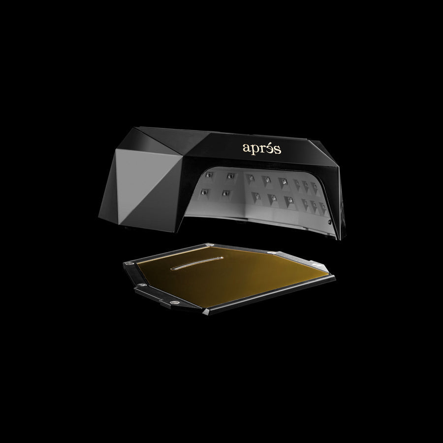 Apres Beta LED Nail Lamp - Professional UV Gel Nail Dryer for Salon & Home Use - Fast Curing 30/60s Timer - Portable Black Design - Perfect for Manicures, Pedicures & Nail Art