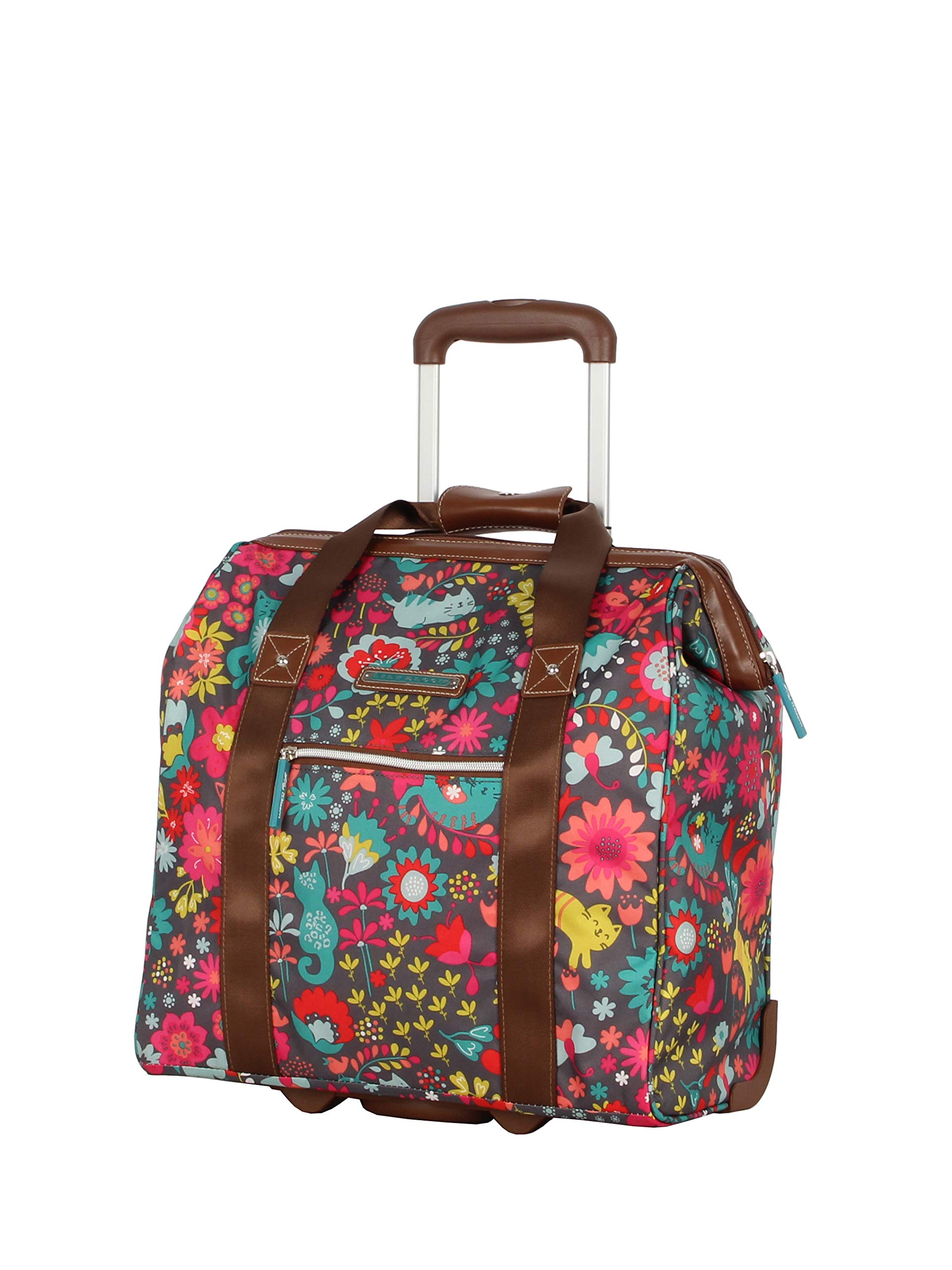 Lily Bloom Wheeled Carry-On Cabin Tote Bag with Playful Gray Design Pattern - Perfect for Air Travel, Weekend Getaways & Business Trips