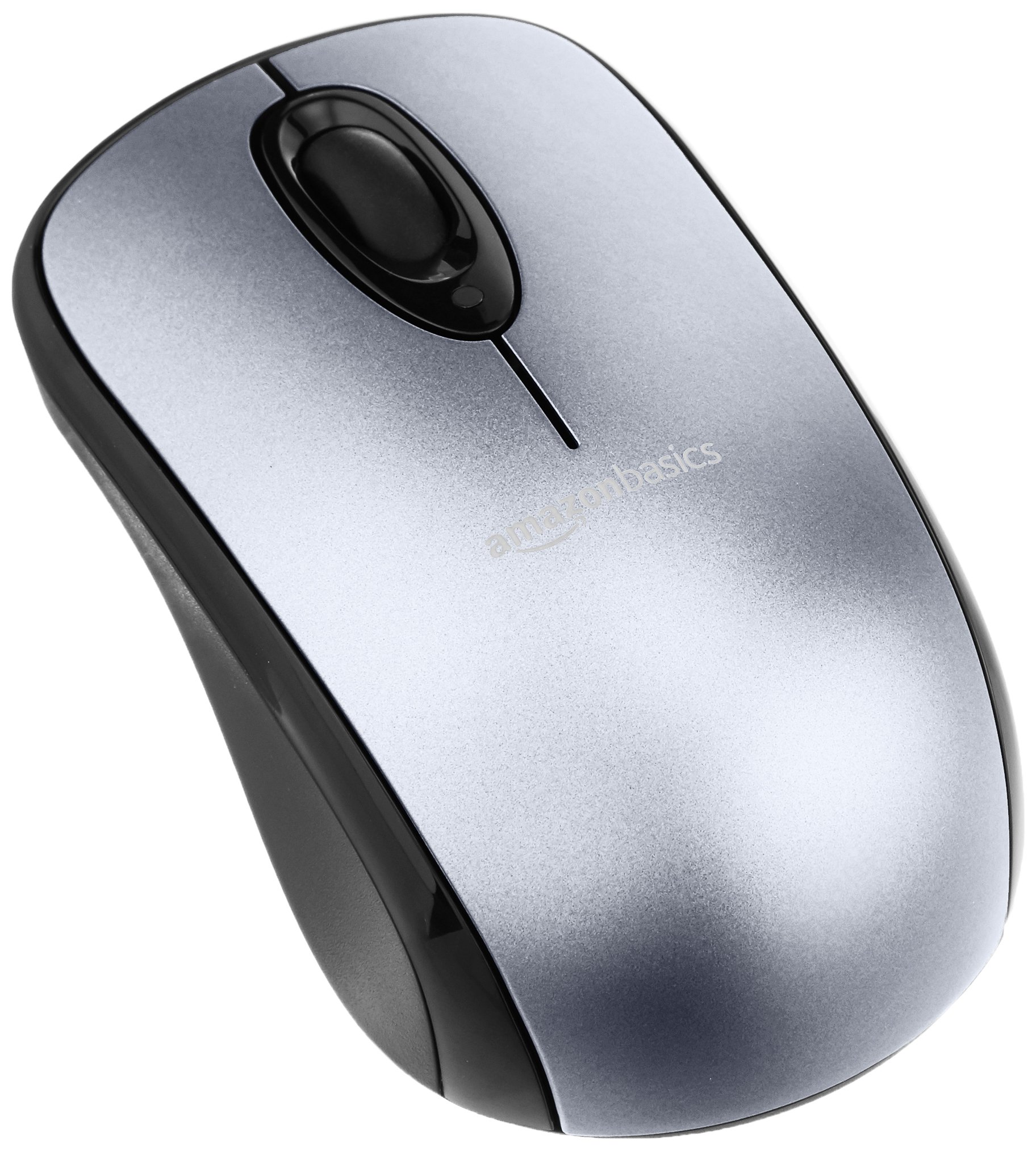 Amazon Basics Wireless Computer Mouse with USB Nano Receiver - 5 Pack, Silver | Ergonomic Design for Laptops, Desktops, Office & Home Use | Plug & Play for PC, Mac, Chromebook