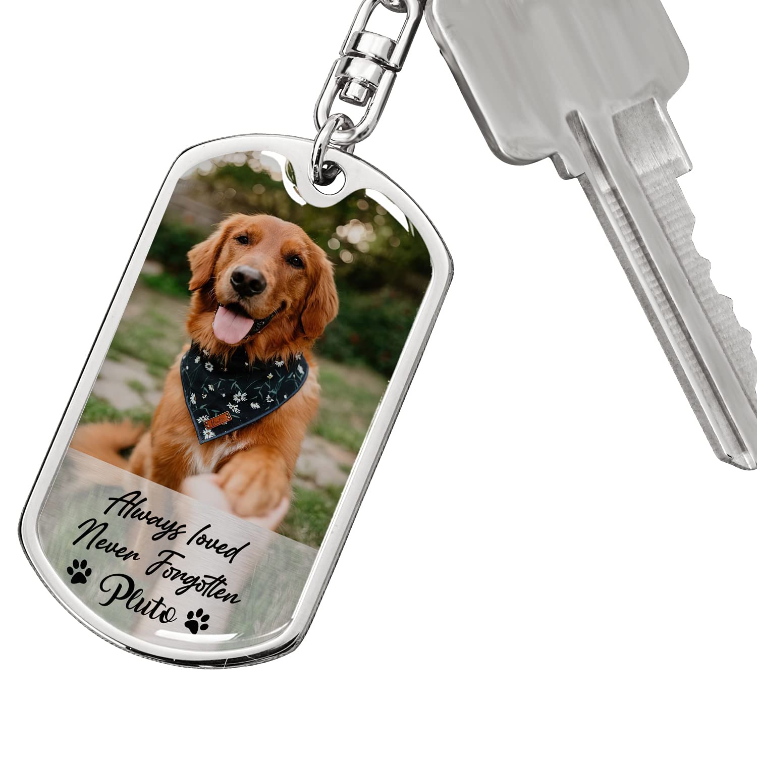 Custom Photo Keychain for Pet Lovers - Personalized Pet Memorial Gift with Picture - Perfect for Christmas, Birthday & Special Occasions - Great for Keyrings, Backpacks & Gift Giving