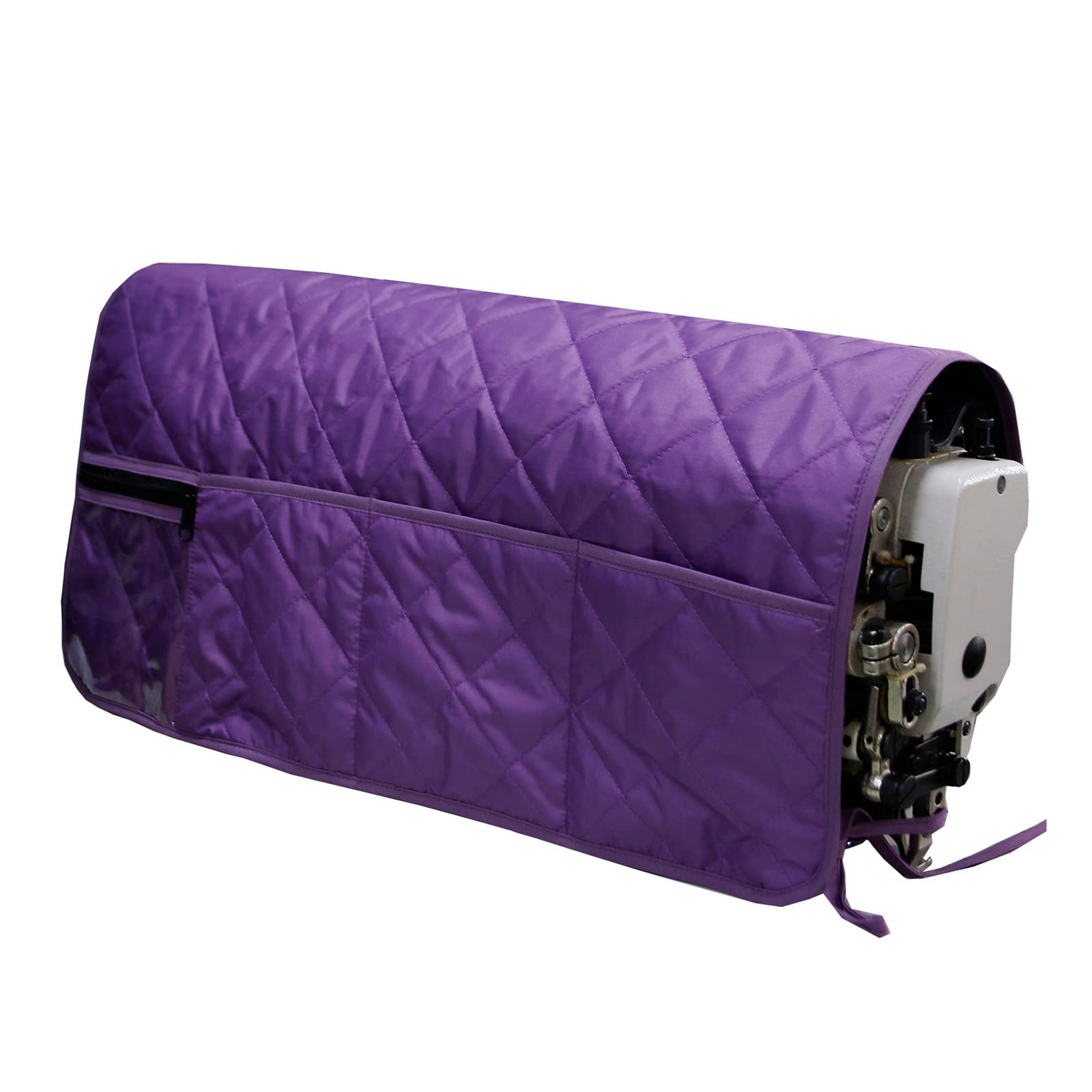 **Non-Slip Sewing Machine Pad with 4 Storage Pockets - Dust Cover & Organizer for Sewing Table (Purple) - Perfect for Quilting, Crafting & Home Sewing Projects**