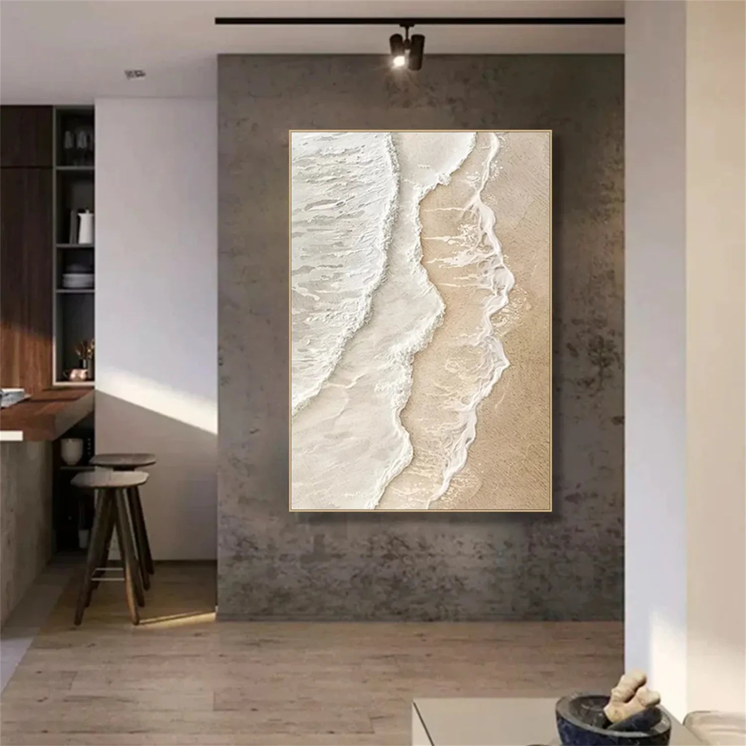 Ocean and Sky Painting #OS 206 - Handmade Canvas Wall Art for Home Decor, Office, Living Room, Bedroom