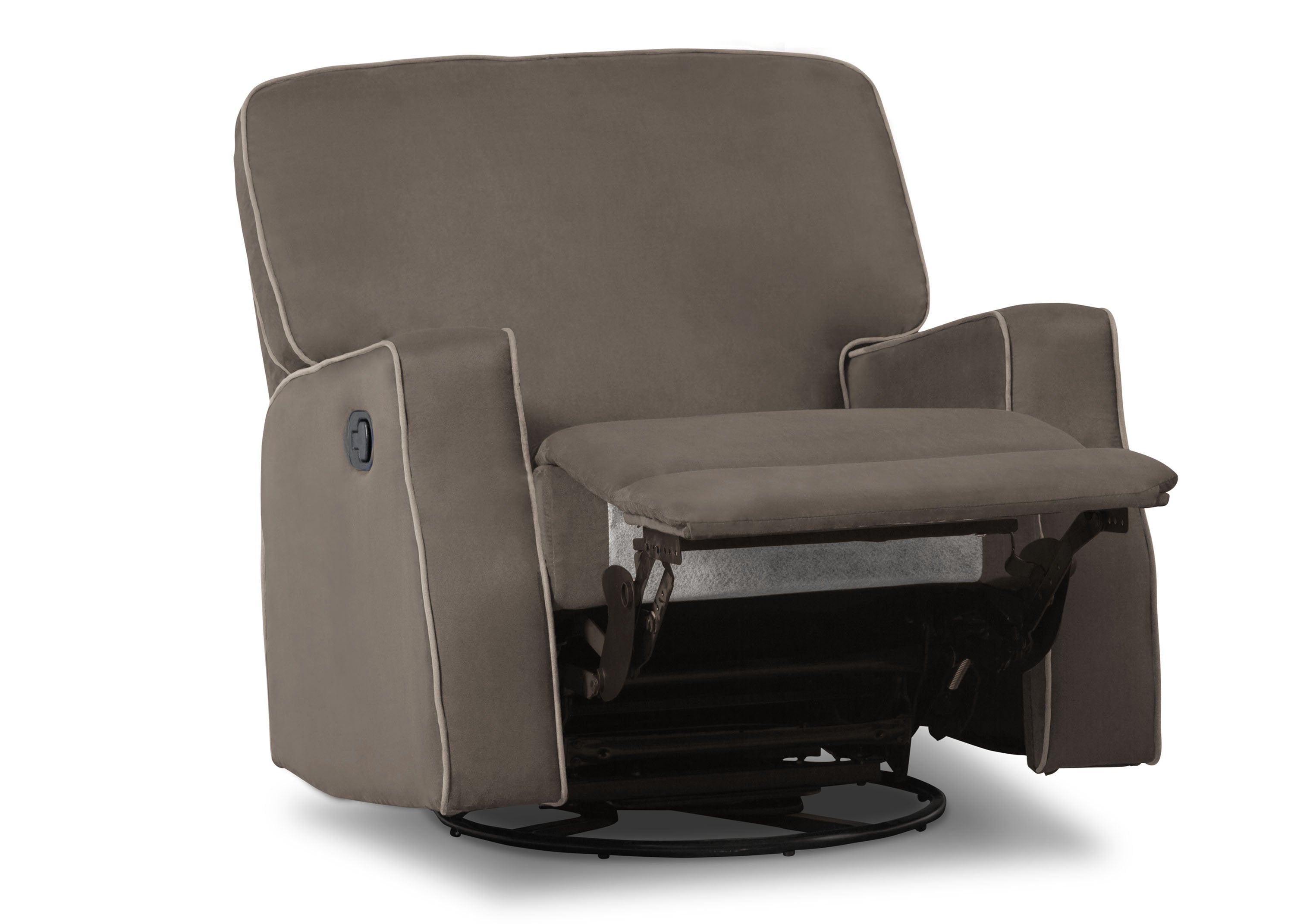 Caleb Nursery Recliner Glider Swivel Chair - Comfortable Rocking Chair for Breastfeeding & Baby Nursery - Perfect for Nursing, Reading & Relaxing in Nursery Room