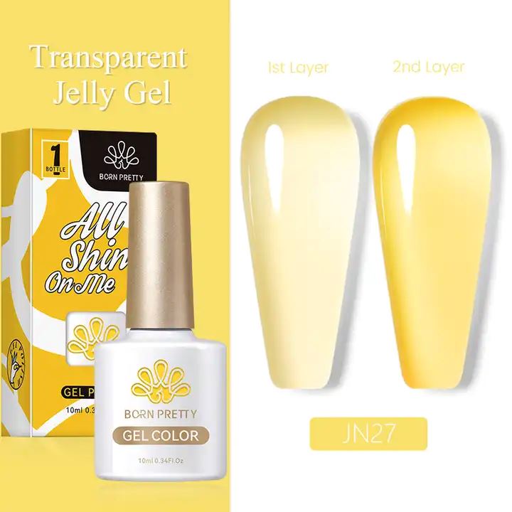 Born Pretty Jelly Nude Gel Polish - Long Lasting Soak Off UV LED Nail Polish for Salon & Home Manicure - Perfect for Weddings, Parties & Everyday Wear
