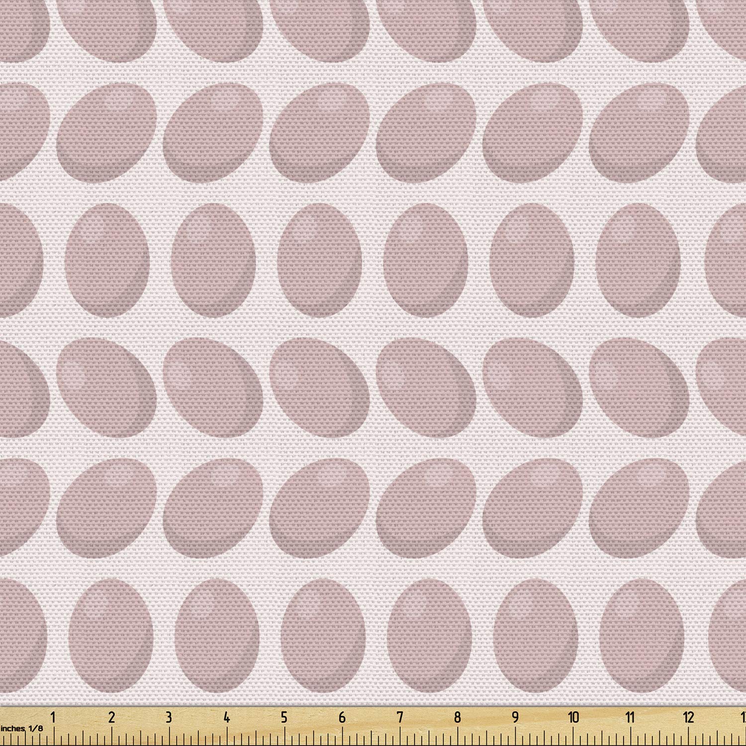 Ambesonne Neutral Pastel Easter Eggs Dusty Pink Fabric by The Yard - Decorative Upholstery Material for Sofa, Curtains & Home Decor (10 Yards, Pale Pink Blush) - Perfect for Spring Home Decor, DIY Crafts & Easter Table Settings