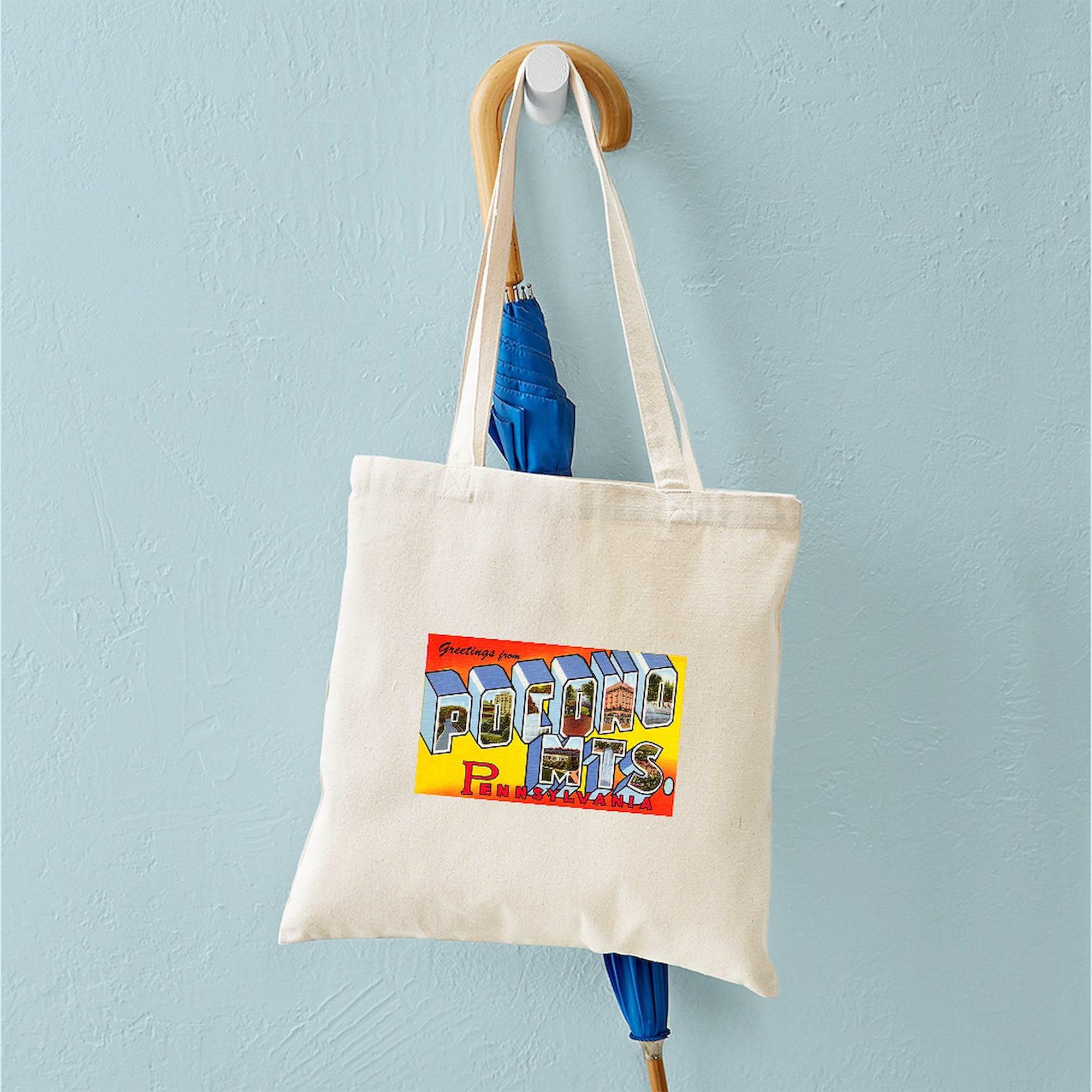 Pocono Mountains Pennsylvania Canvas Tote Bag - Eco-Friendly Reusable Shopping Bag for Groceries, Beach & Travel | Natural Cotton Carryall