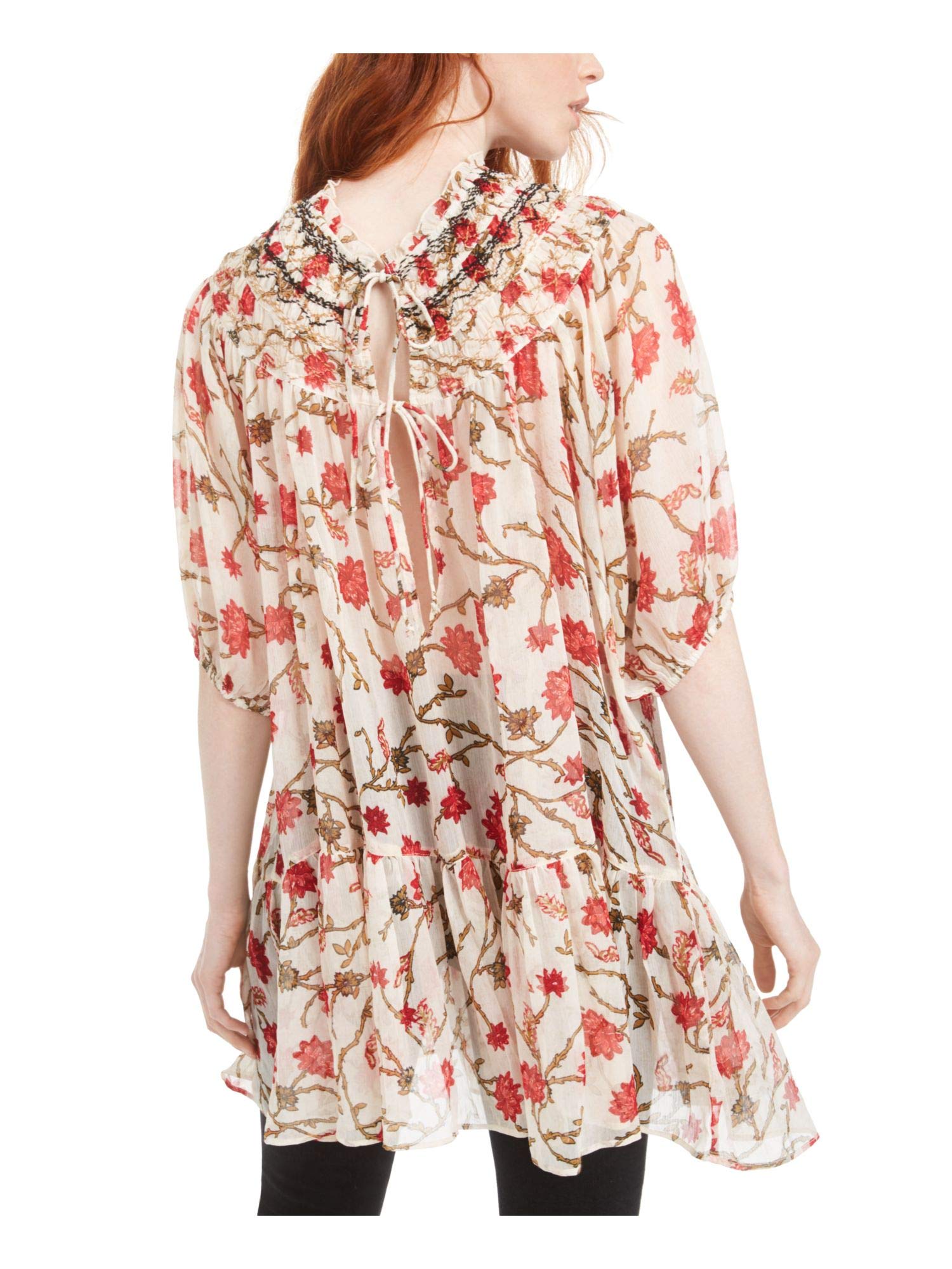 Free People Keeping Up with Kara Tunic Dress - Ivory, Medium - Boho Chic Flowy Top for Women, Perfect for Beach Vacations & Summer Outfits