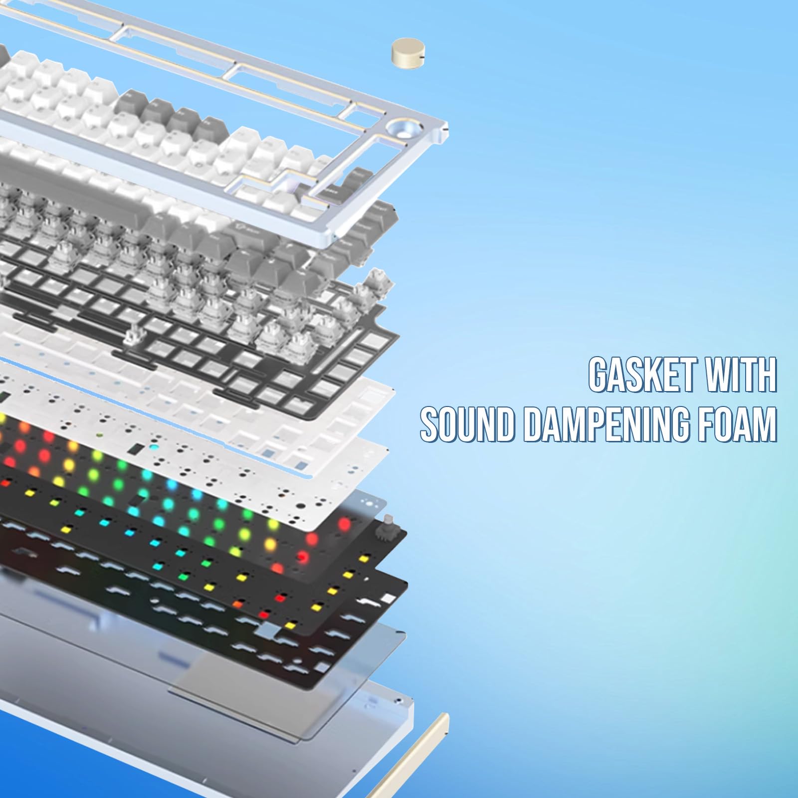 EPOMAKER Tide75 QMK/VIA Wireless Gaming Keyboard - 75% Aluminum Mechanical Keyboard with Programmable Creamy Keys, Bluetooth/2.4Ghz/USB-C Connectivity, FR4 Plate for Windows & Mac (Blue, Lemon Switch) - Perfect for Esports, Office Work & Typing Enthusiasts