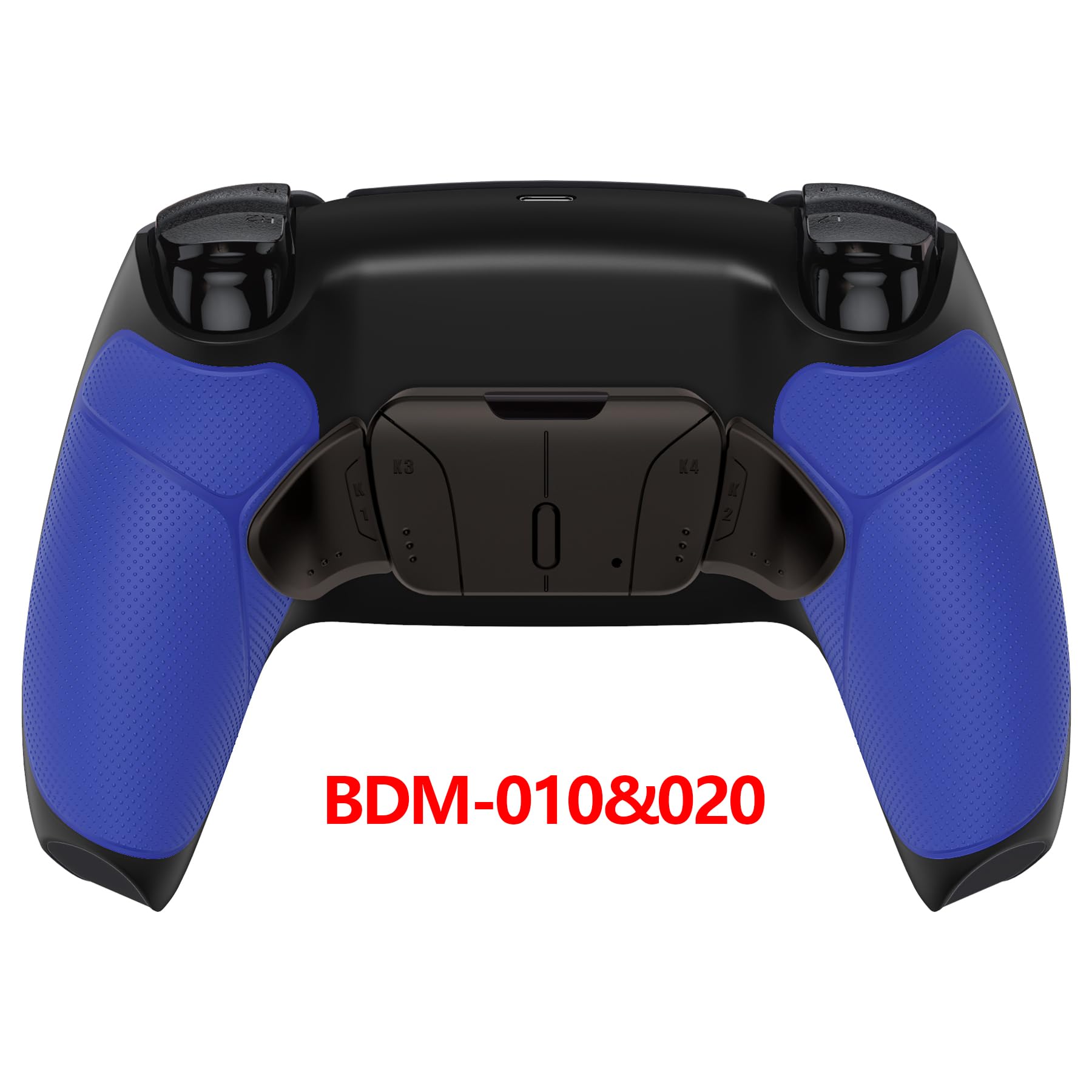 eXtremeRate RISE4 Remap Kit for PS5 Controller BDM-010/020 - Customizable Metal Back Buttons, Upgraded Mapping Board & Rubberized Grip Back Shell Case (Berlin Blue) - Perfect for Competitive Gaming, FPS, and Enhanced PS5 Controller Performance
