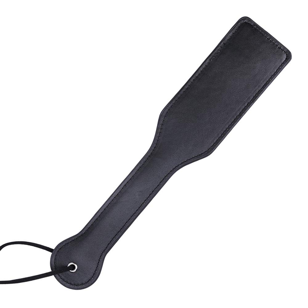 Premium Faux Leather Spanking Paddle for Adults - 12.8 Inch BDSM Toy for Sensual Play & Roleplay - Perfect for Couples, Spanking Games & Sensual Exploration (Black)