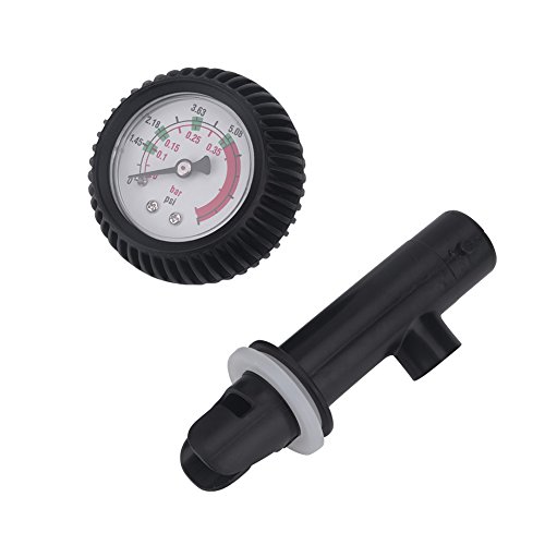 **High Precision Air Compressor Pressure Gauge with Nylon Valve for Inflatable Boats, Rubber Boats & Boards – Perfect for Marine, Fishing & Water Sports**