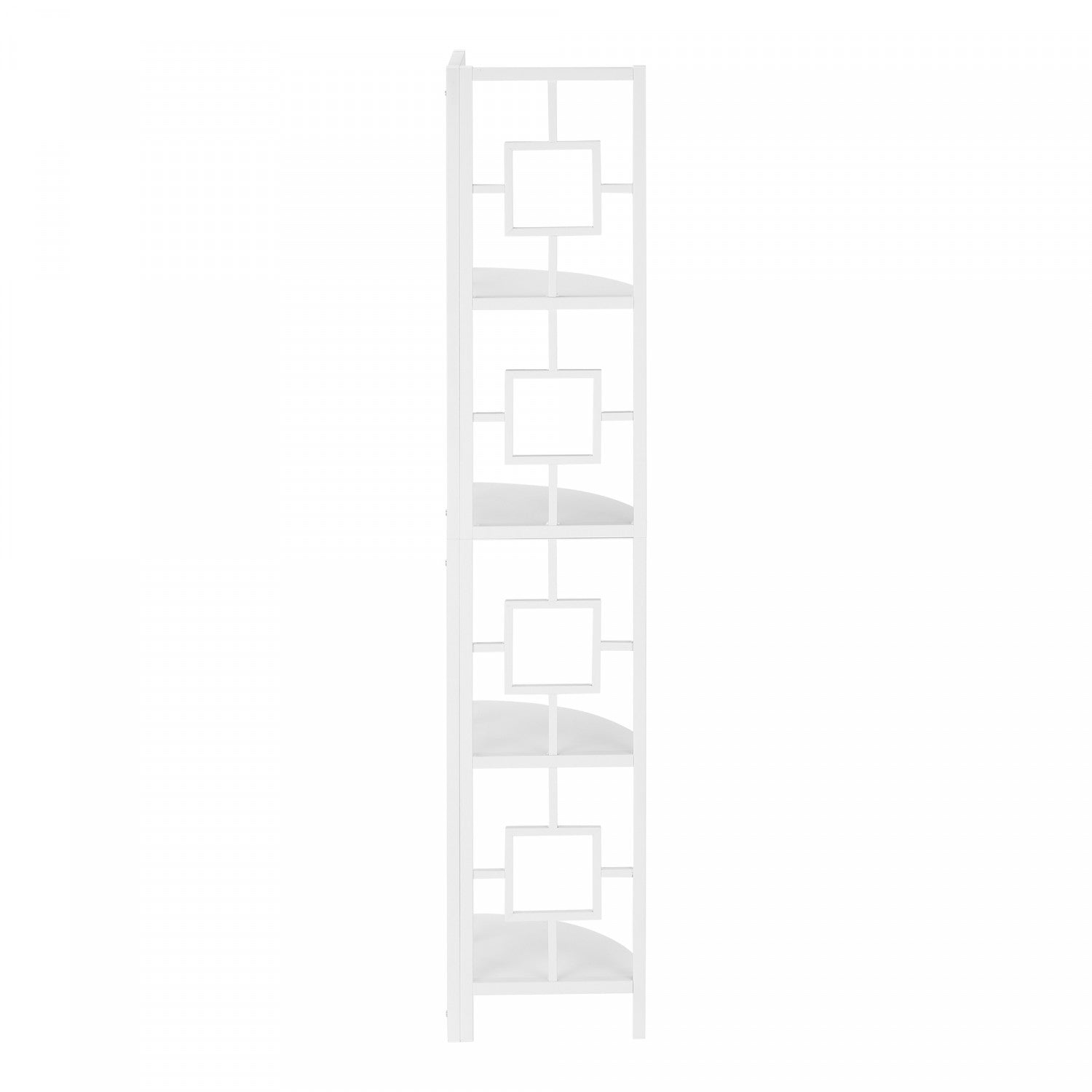 Modern White Venn Bookcase - Stylish Storage for Living Room, Bedroom & Office - Perfect for Books, Decor & Organizing Small Spaces